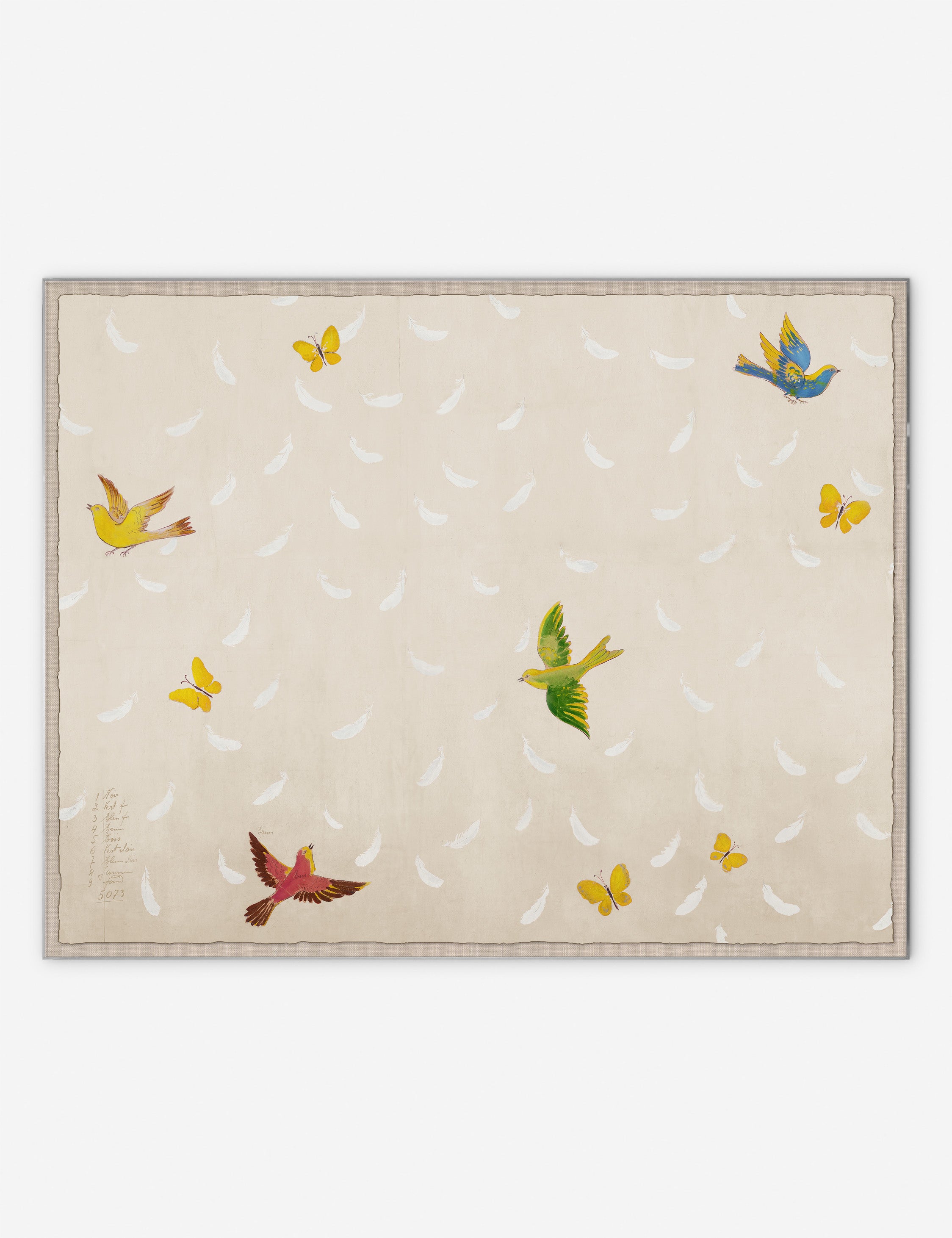 Feather Print Scarf by Paule Marrot - Lightweight Fashion Accessory for Women, Perfect for Spring & Summer Outfits, Office Wear, and Special Occasions