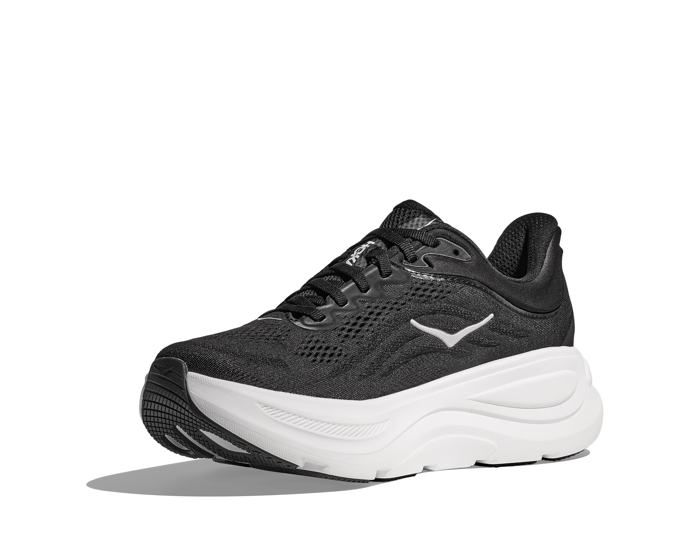 Hoka Women's Bondi 9 Running Shoes - BWHT Black/White | Cushioned Comfort for Long Distance Running & Walking | Perfect for Marathon Training, Nurses & All-Day Wear