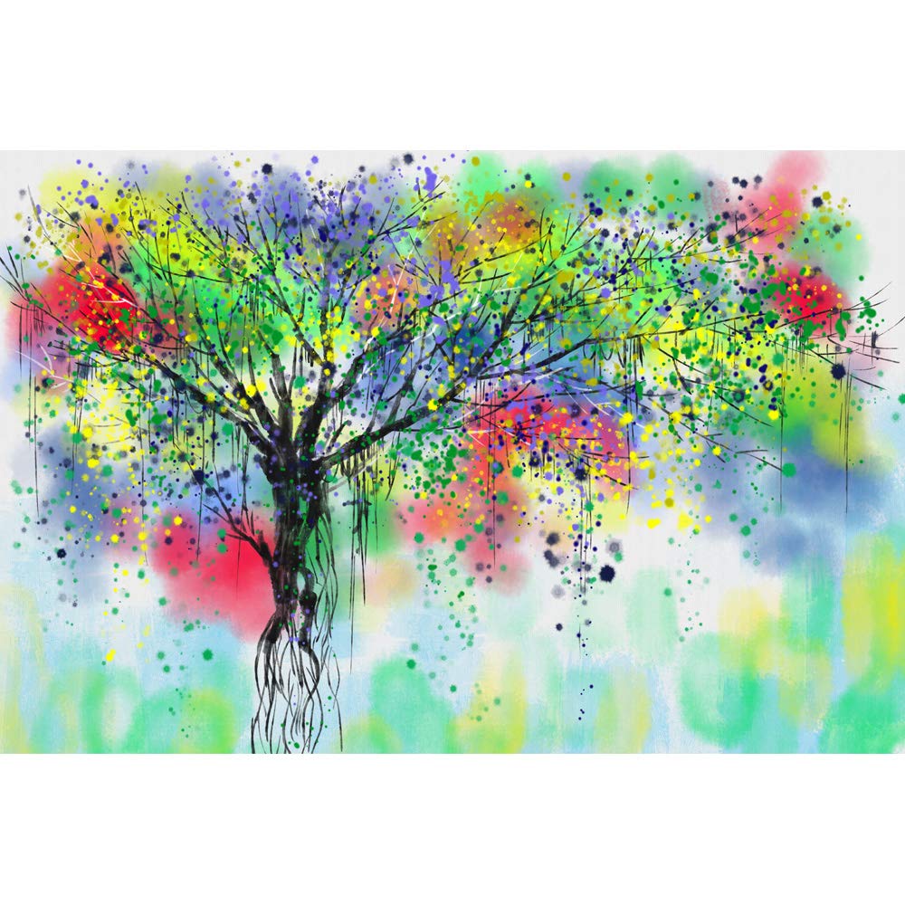 Abstract Great Tree Removable Wallpaper - Peel and Stick Wall Mural for Bedroom (100x144 inches) | Easy DIY Home Decor, Living Room & Nursery Wall Stickers