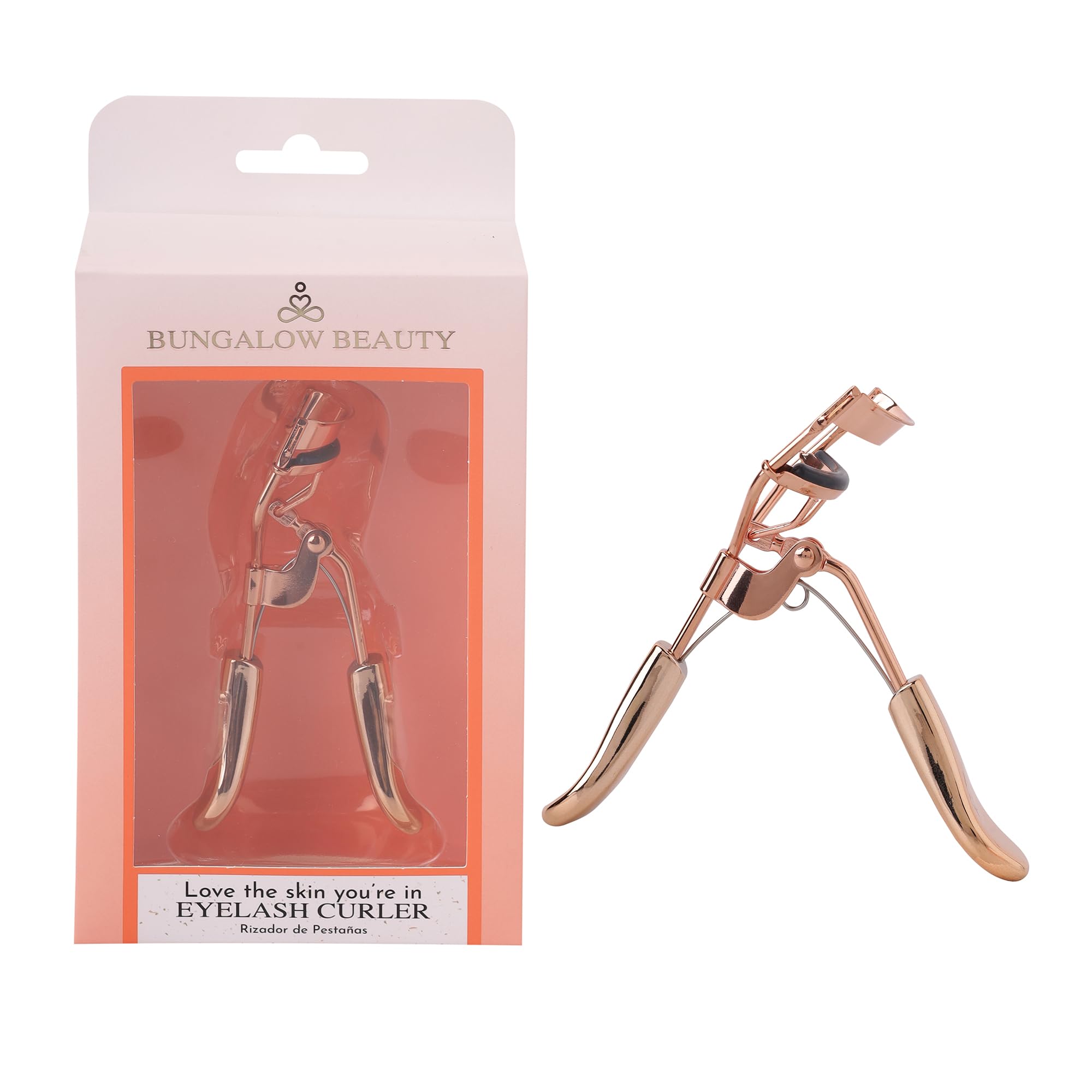 BUNGALOW BEAUTY Professional Eyelash Curler for Women - Lead Free, Cadmium Free, Phthalates Free, Safe & Easy to Use | Perfect for Daily Makeup, Salon Use, and Travel | California Prop 65 Compliant