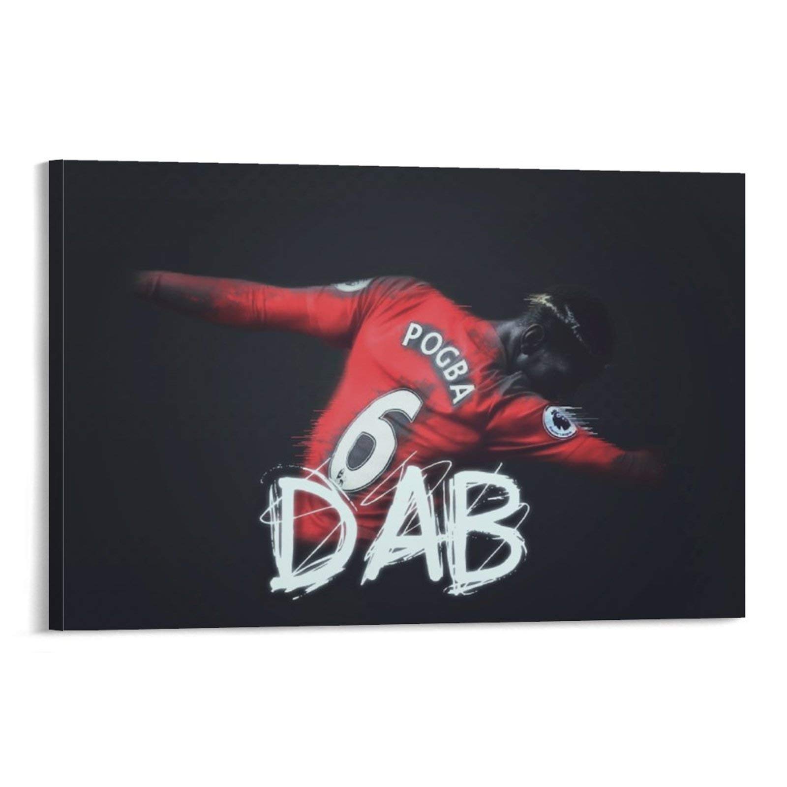Paul Pogba Soccer Poster - 24x36 Inch (60x90cm) Premium Canvas Wall Art Print for Football Fans | Perfect for Office, Living Room, Bedroom & Dorm Decor | Great Gift for Men & Boys | High-Quality Football Player Wall Decor