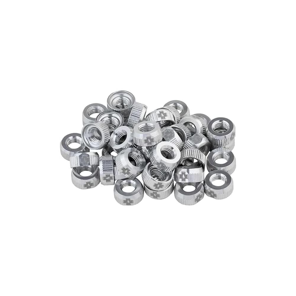 Muc Off Tubeless Valve Box Refill - 40 Pack Sliver Lock Nuts for Bike Tires | Durable Tubeless Valve Accessories for Mountain & Road Bikes | Perfect for Cycling Maintenance & Upgrades
