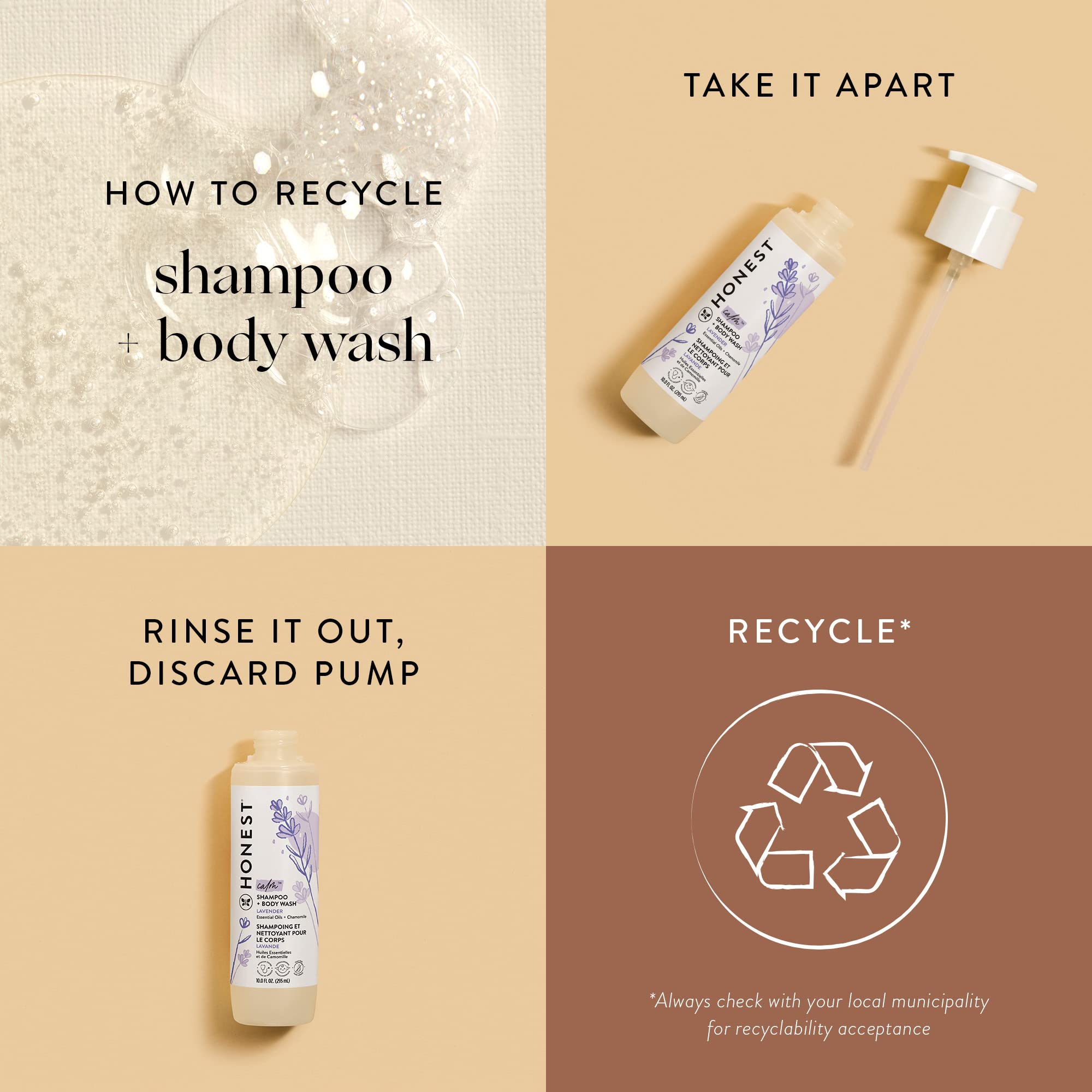 The Honest Company 2-in-1 Cleansing Shampoo & Body Wash for Babies | Gentle, Tear-Free, Hypoallergenic Formula with Natural Lavender | 10 fl oz | Perfect for Newborn Bath Time & Sensitive Skin Care
