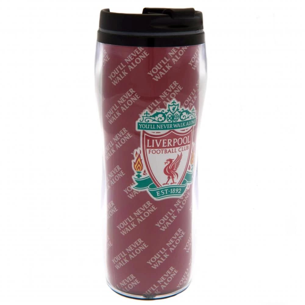 Liverpool FC Heat Changing Travel Mug - 16oz Insulated Coffee Cup with Color Changing Design (Black/Red) - Perfect for Soccer Fans, Office Use & Travel