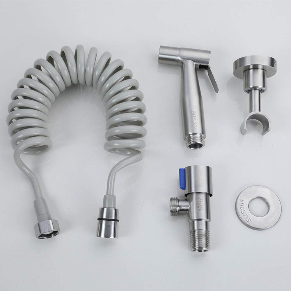 304 Stainless Steel Handheld Toilet Sprayer Kit - Adjustable Bathroom Bidet Spray Gun with Nozzle for Personal Hygiene & Cleaning (Perfect for Home, RV, Travel Use)