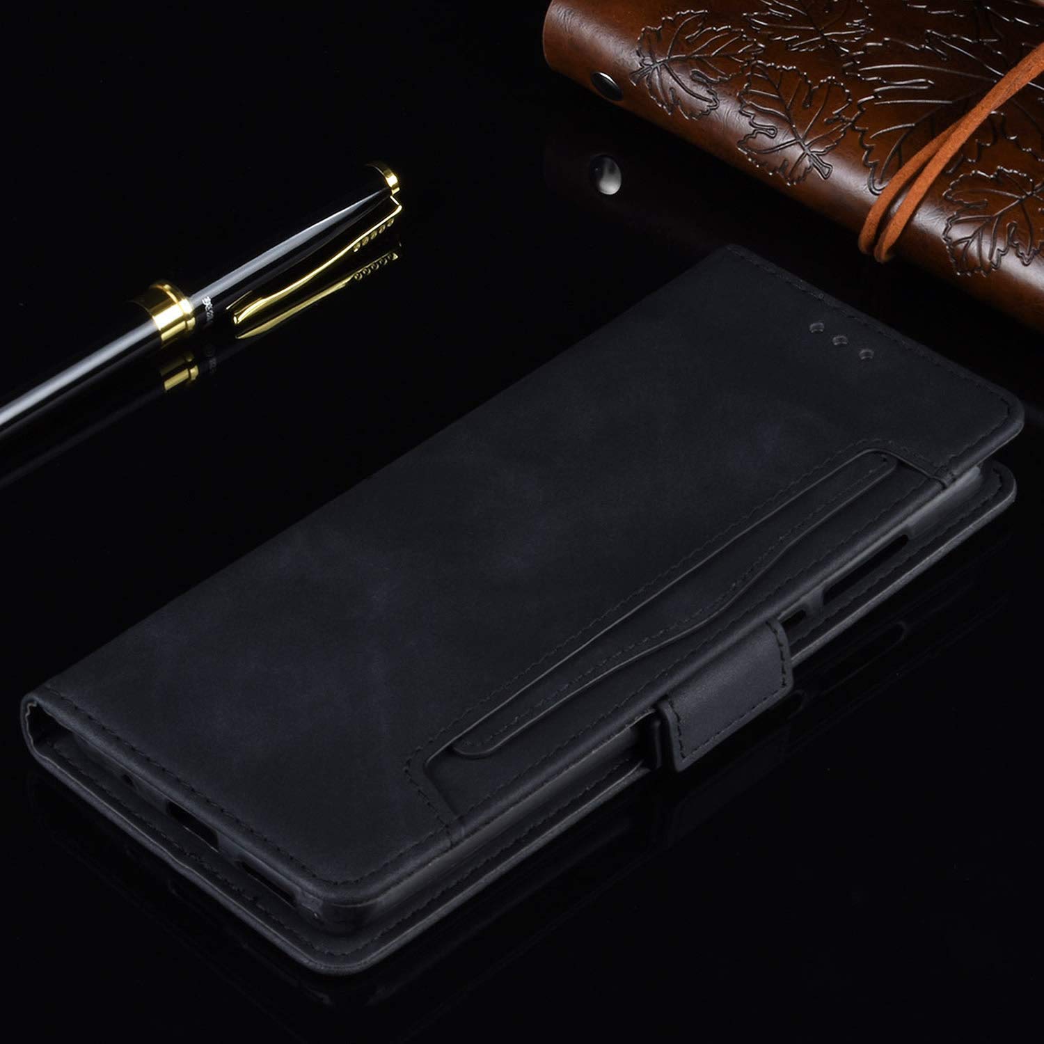 Magnetic Shockproof Flip Leather Wallet Case Cover for Xiaomi Poco X2 - Full Body Protection with Card Slot Holder (Black) | Perfect for Business, Travel & Everyday Use