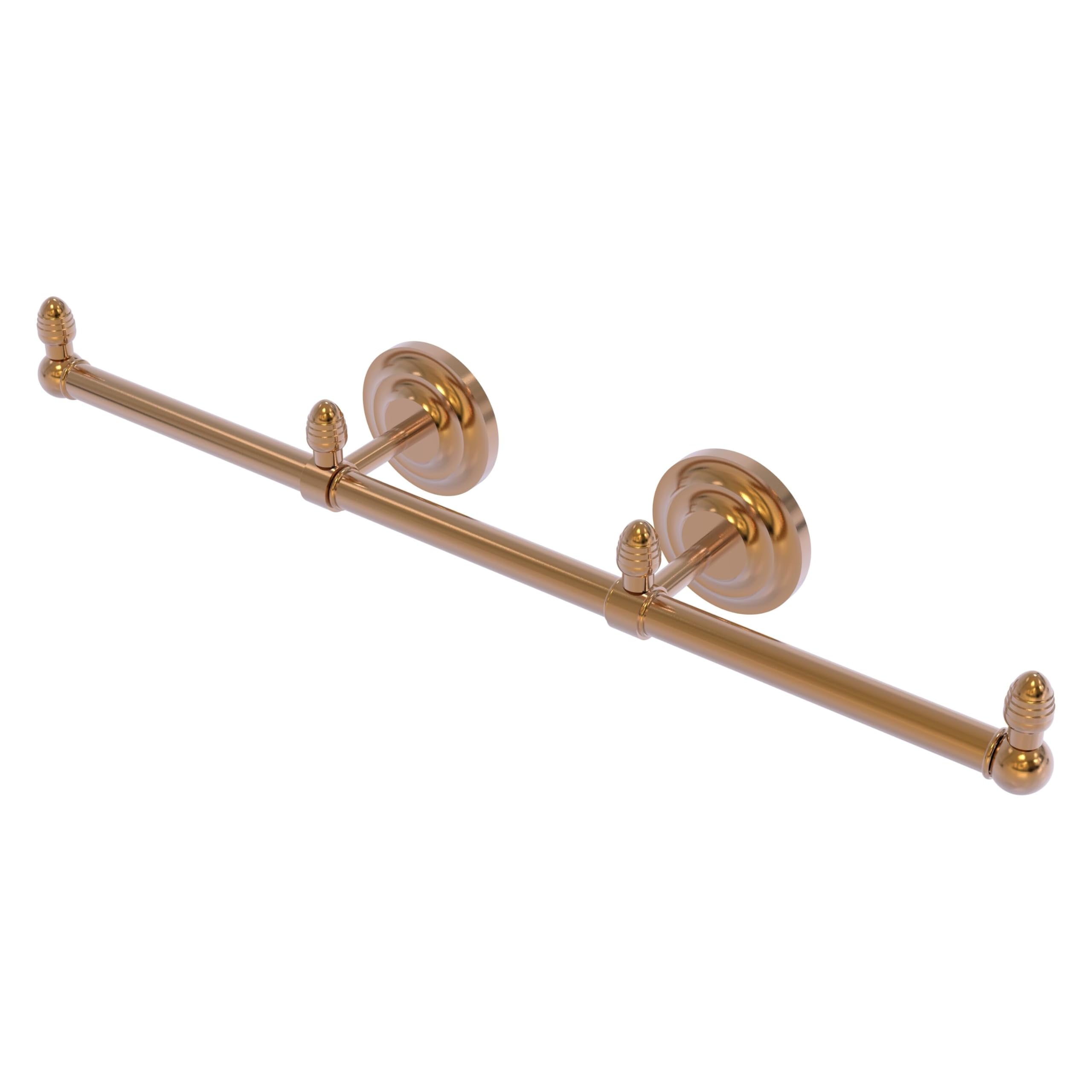 Allied Brass BPQN-HTB-3 Que Collection 3-Arm Brushed Bronze Bathroom Towel Holder - Perfect for Guest Bathrooms, Powder Rooms & Spa Decor