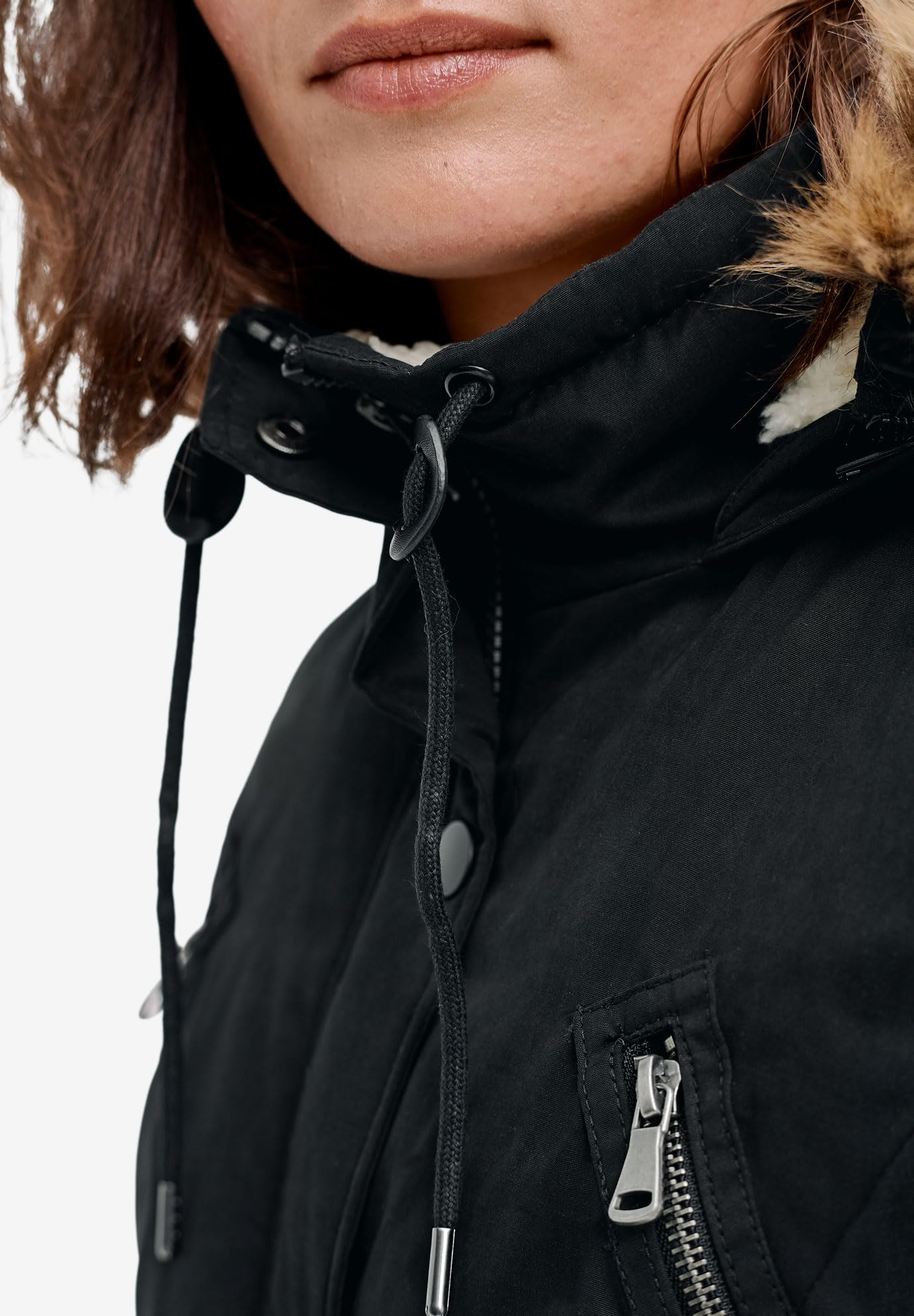 Ellos Women's Plus Size Modern A-Line Parka Jacket - Waterproof Winter Coat for Cold Weather, Fashionable Outerwear for Casual & Outdoor Activities
