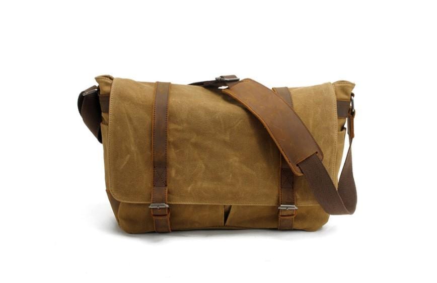 Durable Canvas Laptop Messenger Bag - Water-Resistant Shoulder Handbag for Men & Women - Perfect for Work, Travel & College Commute