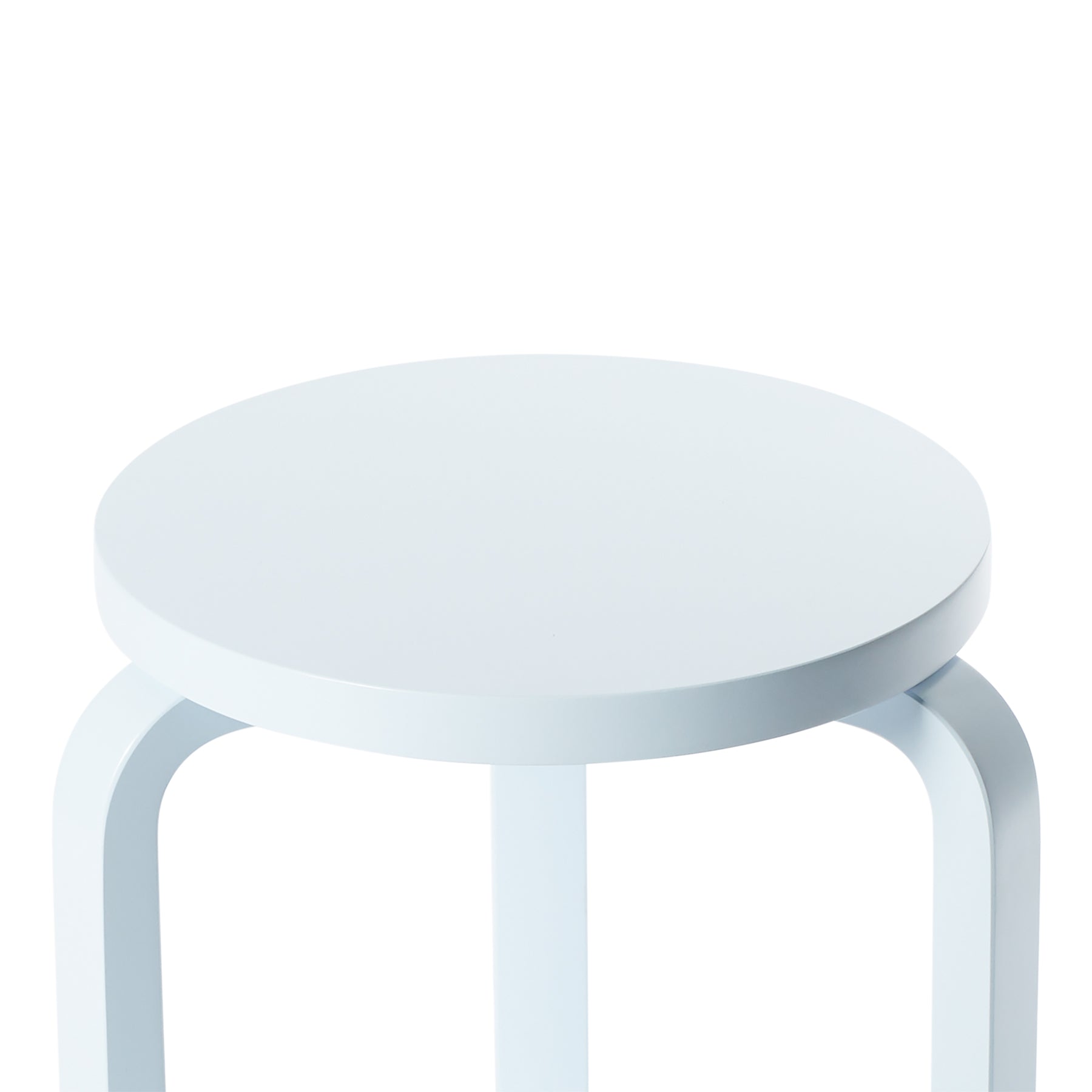 Stool 60 Low in Glacier - Modern Minimalist Wooden Stool for Kitchen, Dining Room & Bar - Lightweight & Durable Scandinavian Design Home Decor