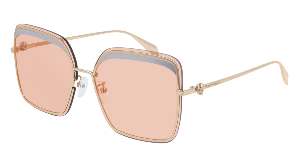 Alexander McQueen AM0222SK Sunglasses for Women - Luxury Designer Shades with UV Protection - Perfect for Outdoor, Travel & Fashion Accessories