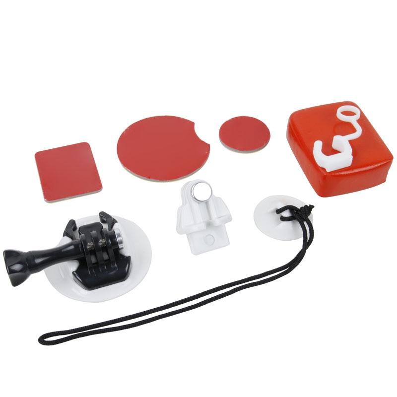 10-Piece White Action Camera Board Mount Set - Secure & Durable Mounting for Surfing, Skateboarding & Snowboarding Adventures