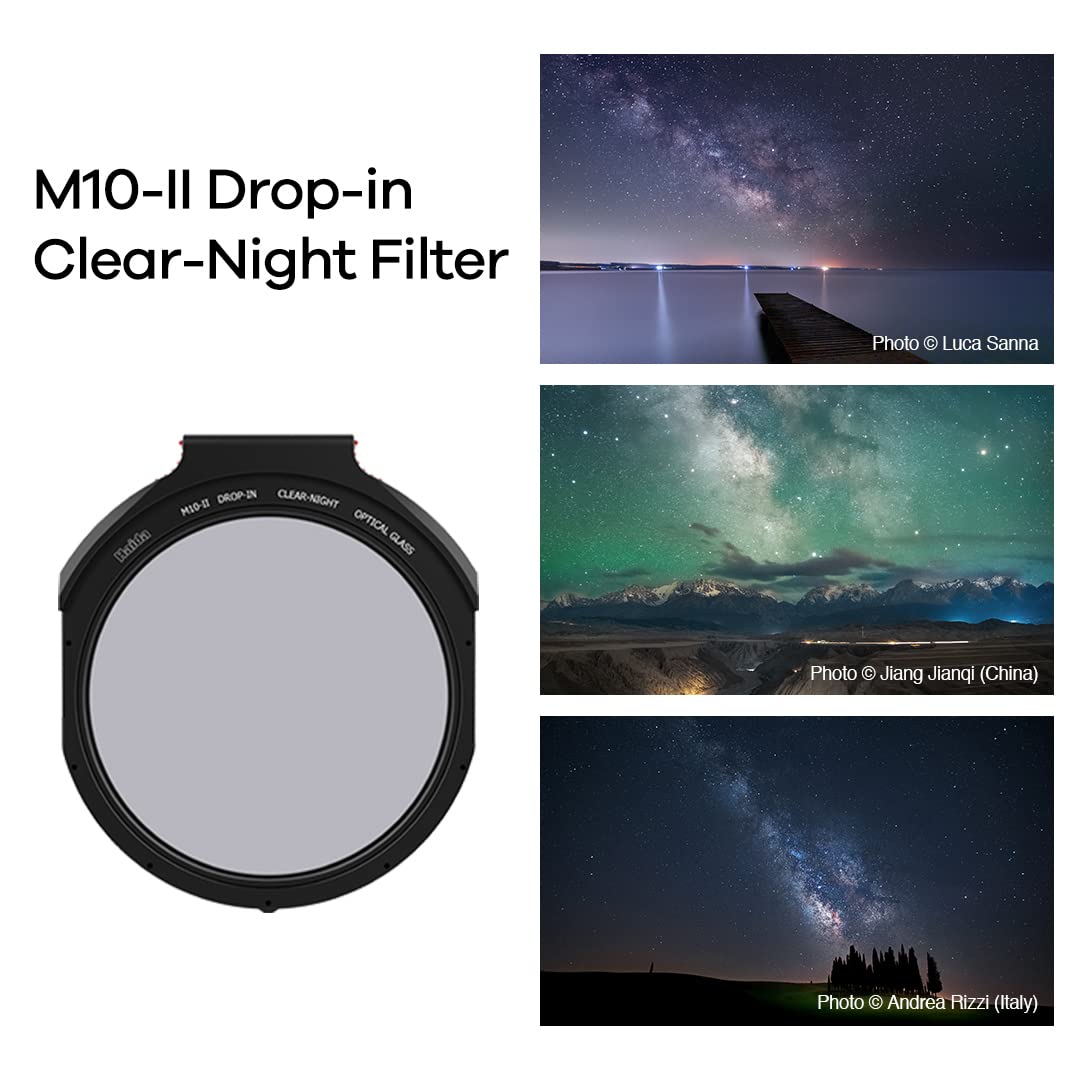 Haida M10-II Drop-in Nano-Coating Clear Night Filter for DSLR Cameras - Reduces Glare & Enhances Night Photography - Perfect for Astrophotography, Cityscapes & Low Light Shooting