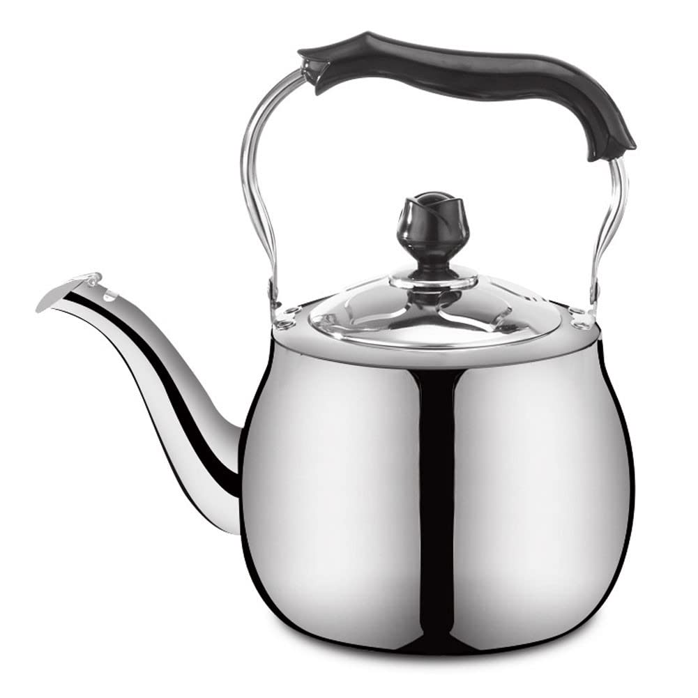 Premium Stainless Steel Stovetop Tea Kettle - 2.5L/4L/5L/6L Capacity, Whistling Camping Kettle for Gas & Electric Stoves, Non-Magnetic Commercial Grade Kettle for Home, Restaurant & Outdoor Use - Perfect for Tea Brewing, Coffee Making & Camping Trips (Multiple Colors Available)