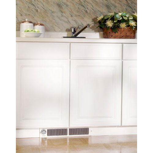 Broan 112 White Electric Baseboard Kickspace Heater with Built-In Thermostat - Perfect for Bathroom, Kitchen, and Small Space Heating