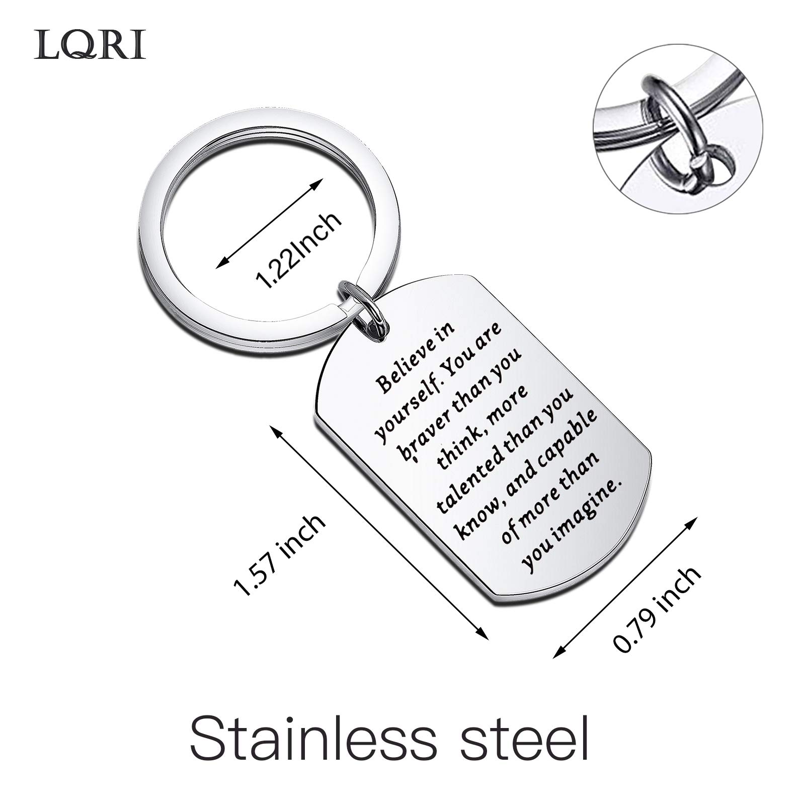 LQRI Inspirational Graduation Gifts for Son & Daughter - Always Remember You Are Braver - Perfect for Graduation Ceremonies, College Send-offs & Motivational Keepsakes