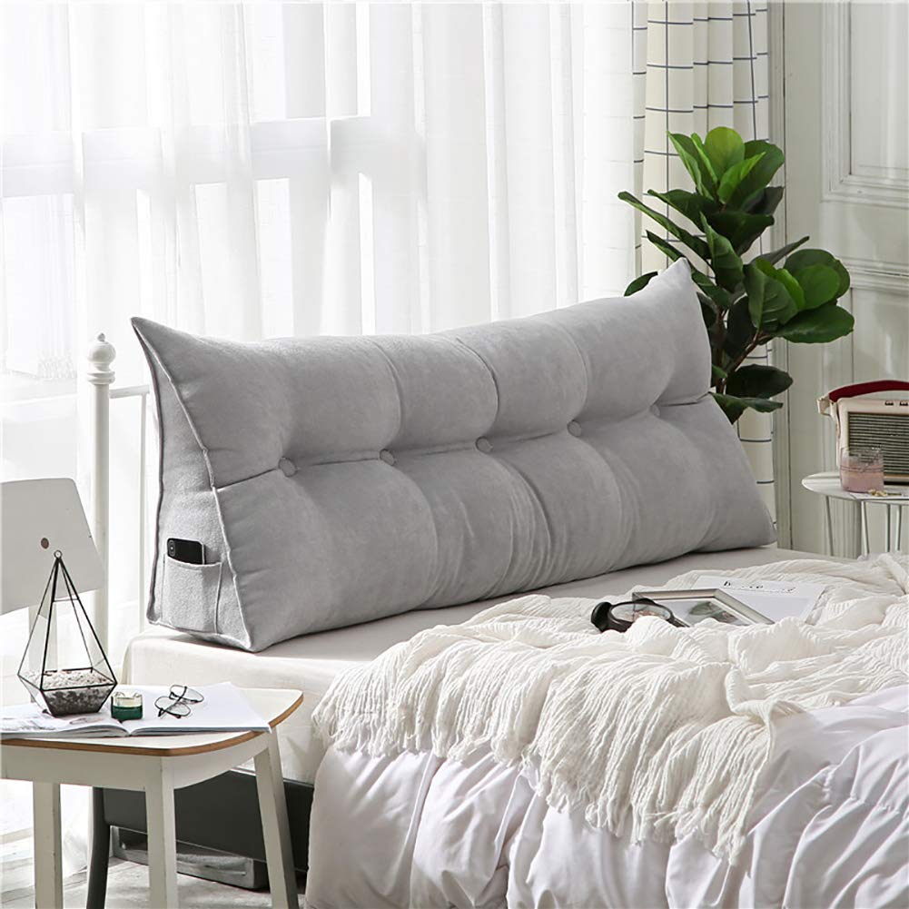 Ergonomic Bed Backrest Pillow - Triangular Wedge Cushion with Upholstered Headboard Support - Perfect for Sitting Up in Bed, Reading & Relaxing - Great for Chairs, Sofas and Beds - Ideal for Home, Office & Hospital Use