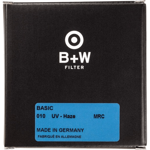 B+W 77mm UV Haze #010 MRC Basic Filter - Professional UV Protection Lens Filter for DSLR & Mirrorless Cameras - Reduce Haze & Enhance Clarity for Landscape & Outdoor Photography
