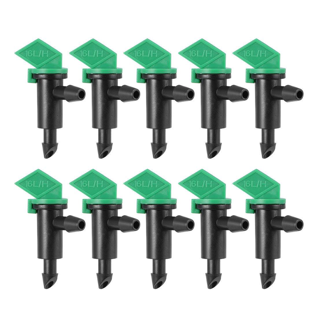 uxcell 4 GPH 16L/H Flag Dripper Emitter Sprinkler - 30pcs Plastic Drip Irrigation Connectors for 4/7mm Hose | Perfect for Garden, Lawn & Landscape Watering Systems