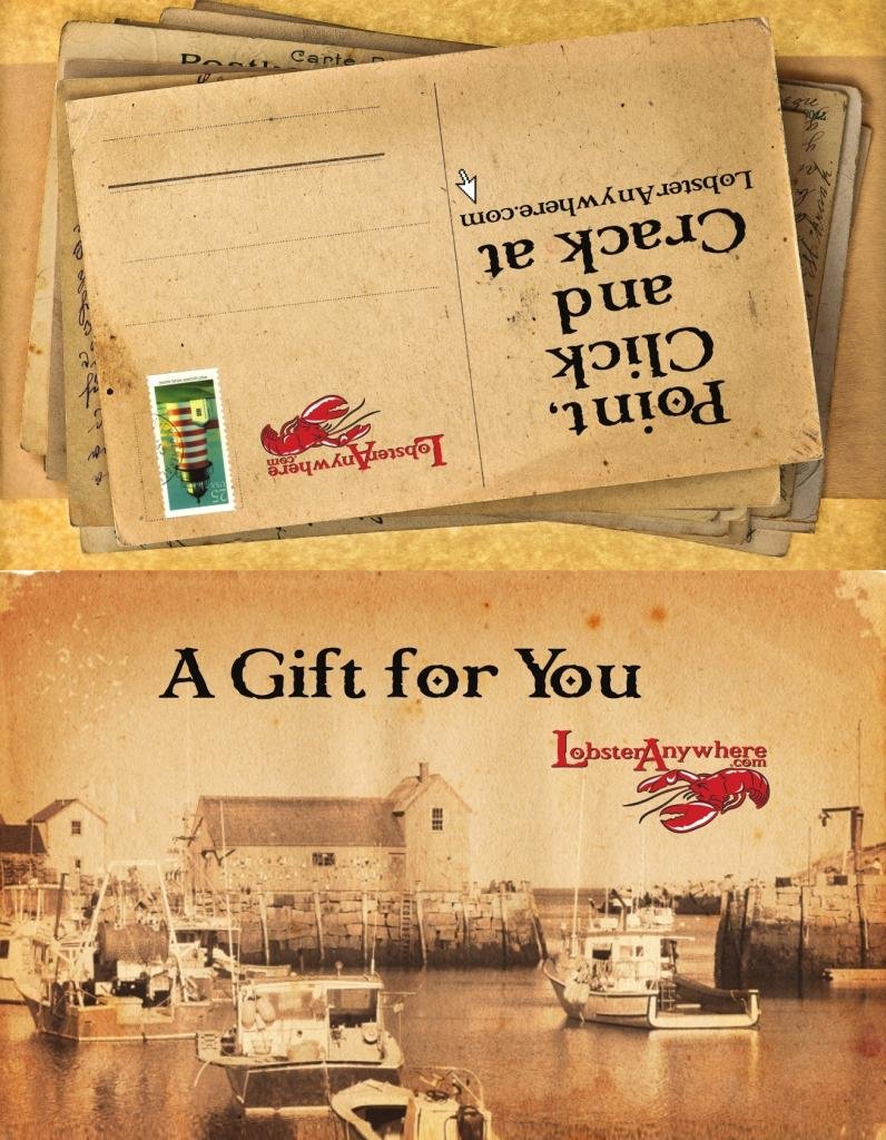 Lobster Anywhere Gift Card - Perfect for Seafood Lovers, Birthday & Holiday Gifts - Enjoy Fresh Maine Lobster Delivery
