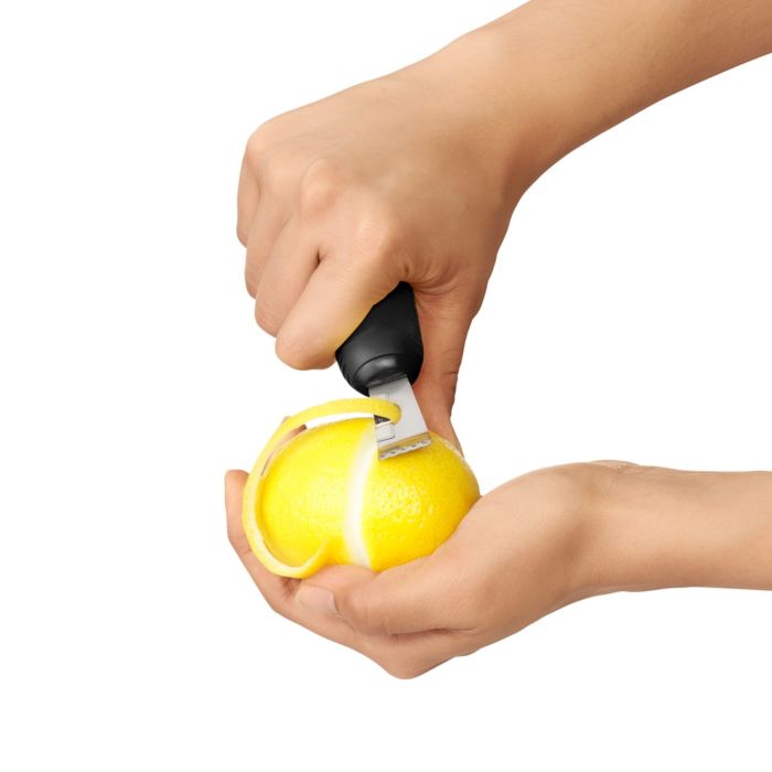 Premium Stainless Steel Citrus Zester & Channel Knife - Professional Kitchen Tool for Lemon, Lime & Orange Peeling - Perfect for Baking, Cocktail Garnishing & Cooking
