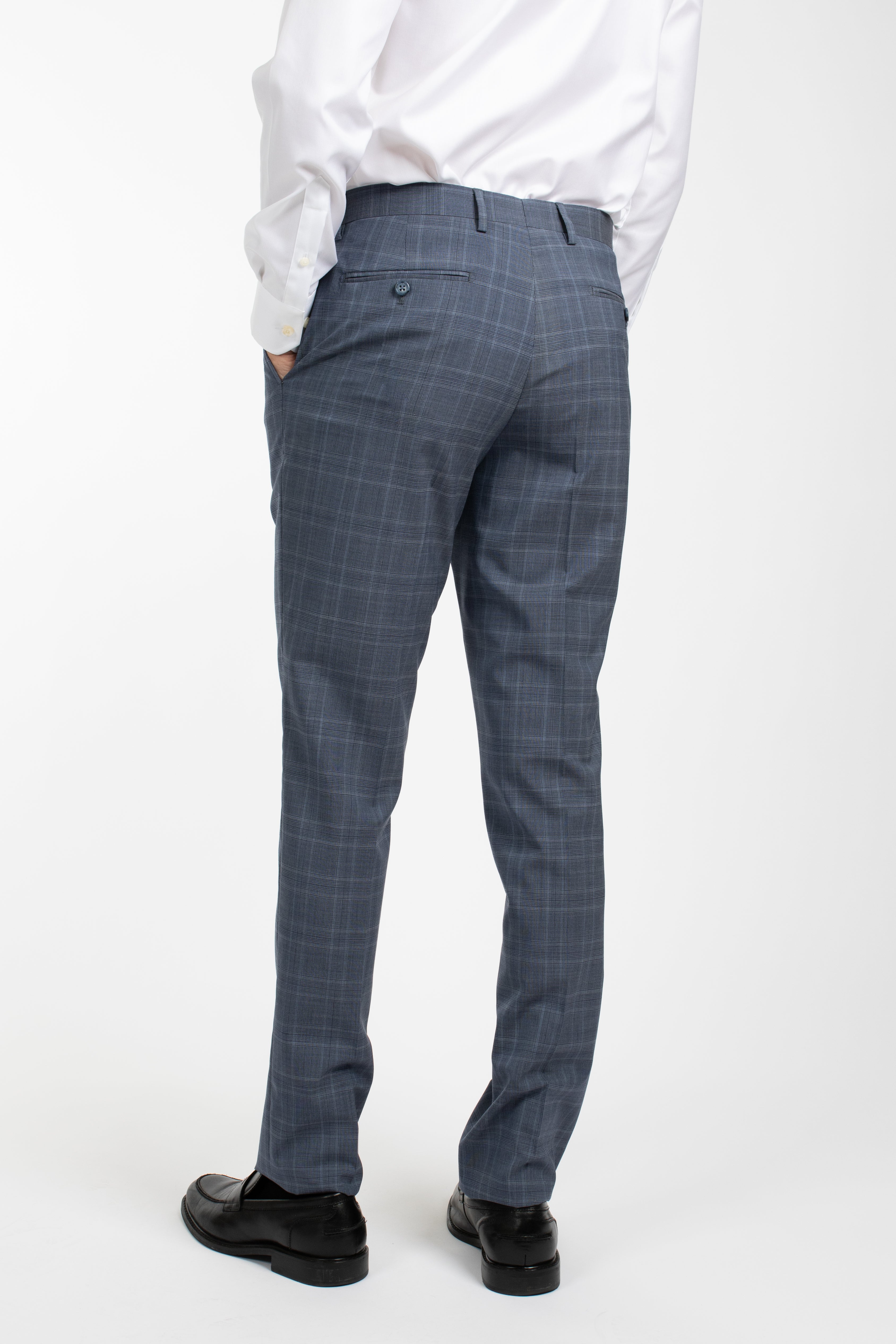 Blue Mist Pow Check Trouser - Stylish Casual Pants for Men & Women | Perfect for Work, Travel & Everyday Wear