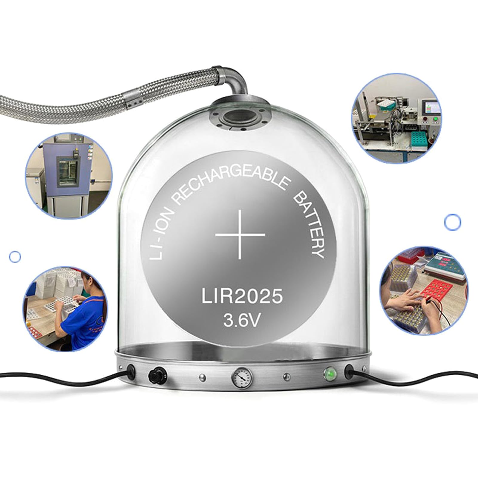 LIR2025 Rechargeable Lithium Button Cell Batteries - 3.6V 35mAh (5/10/15/20/25/30pcs) - Replacement for CR2025 - Perfect for Watches, Key Fobs, Calculators & Electronic Devices