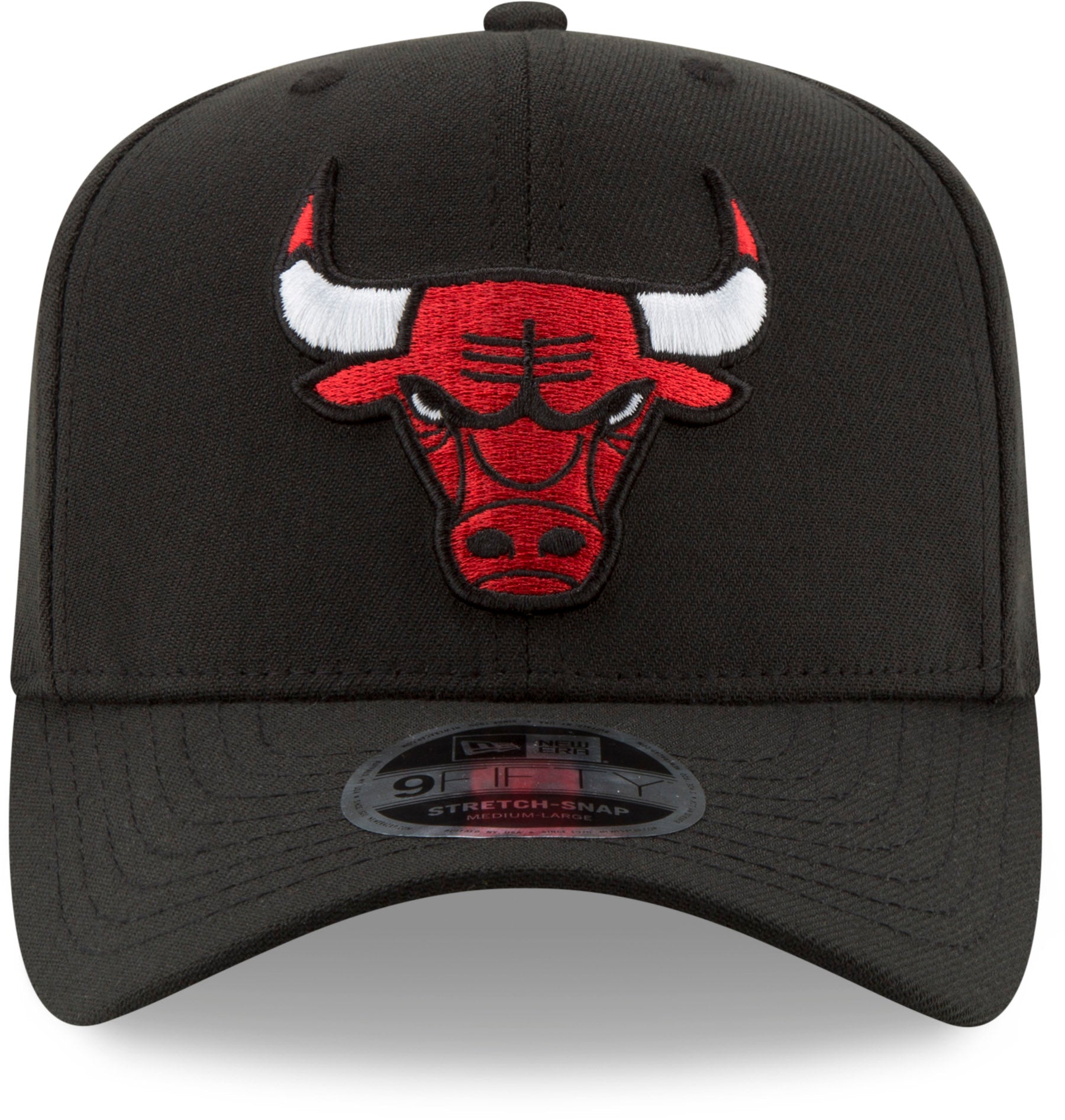 Chicago Bulls New Era 9Fifty Black Stretch Snapback Hat - Official NBA Basketball Cap for Men & Women - Perfect for Games, Streetwear & Sports Fan Fashion
