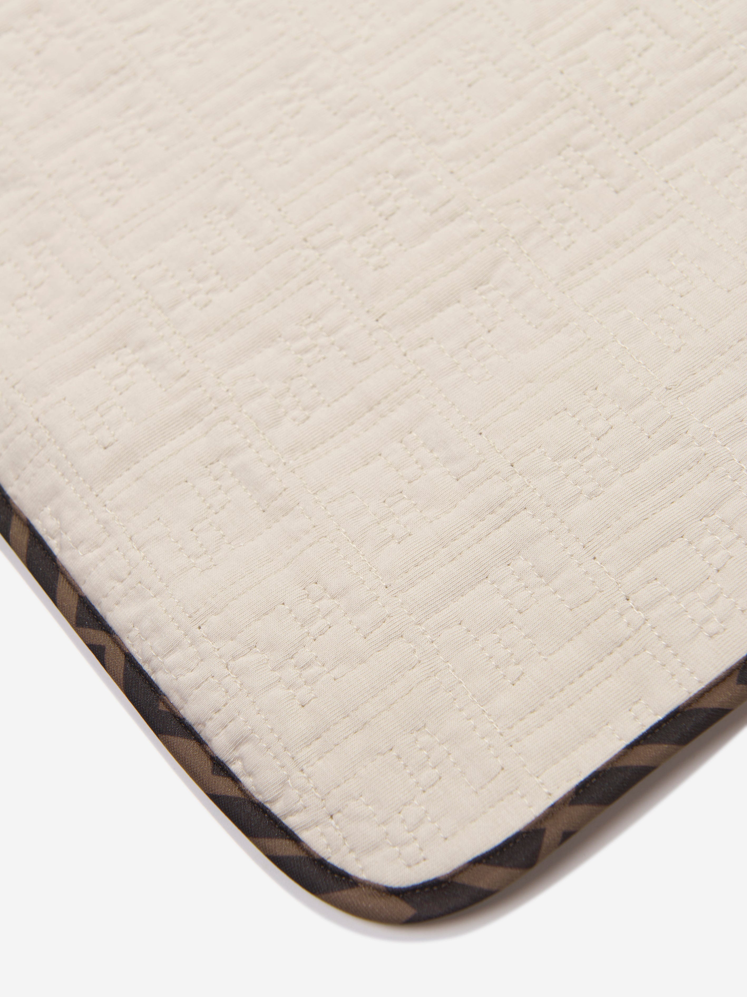 Soft Beige Baby Quilted Cotton Blanket - 80cm (31.5