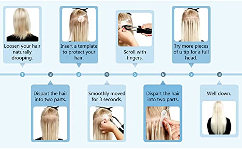 Professional Hair Extensions Tool - Fusion Heat Iron Connector Wand & Melting Tool with Clips (Black & Keratin Sticks) for Seamless Hair Extensions - Perfect for Salons, Stylists & DIY Hair Care at Home