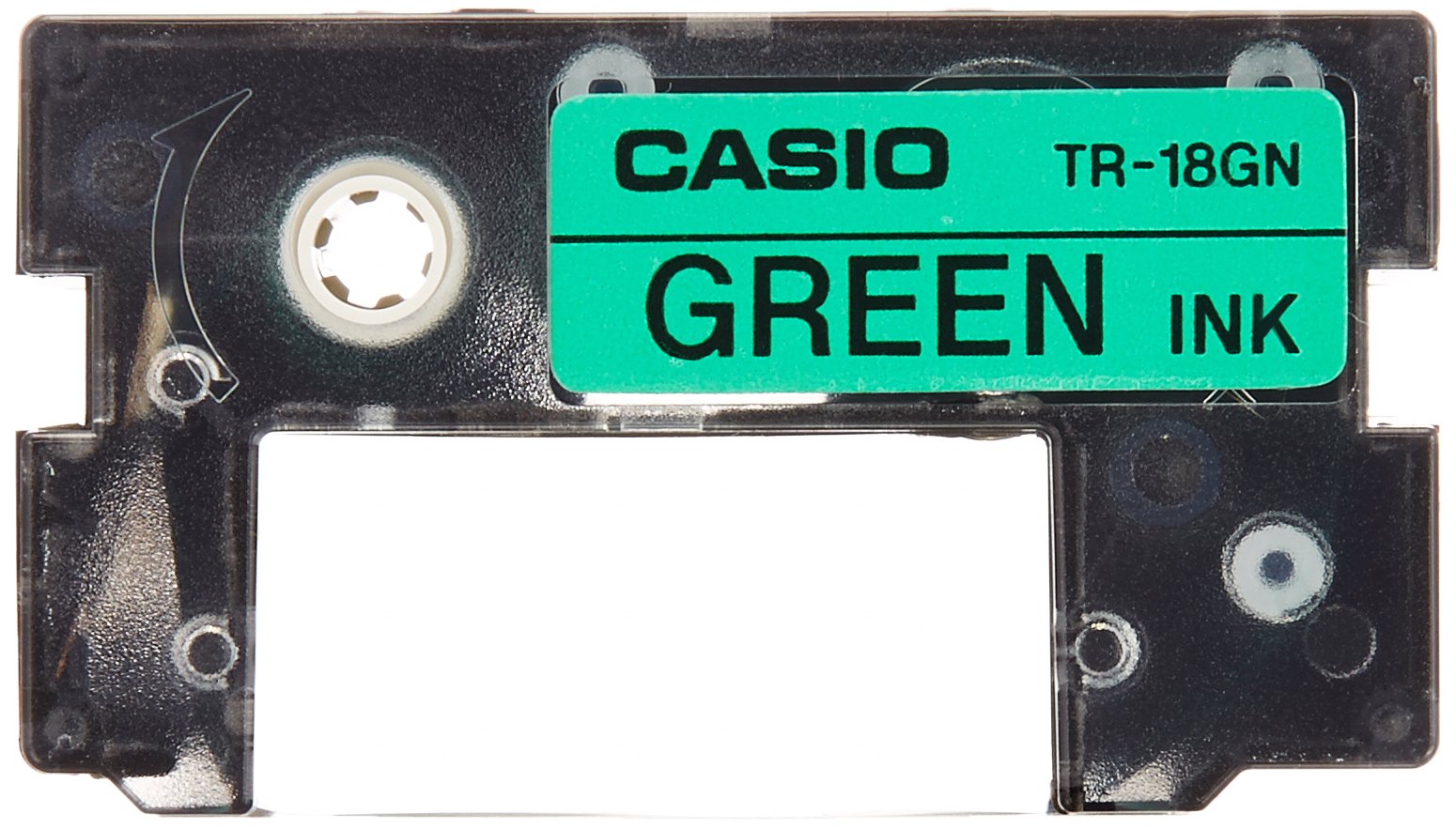 Casio TR-18GN Green Ink Ribbon for Disc Title Printer - Compatible with Label Printers, Perfect for CD/DVD Labeling & Office Organization