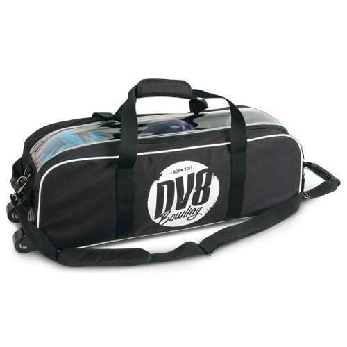 DV8 Tactic Triple Tote Black Bowling Bag - Premium 3-Ball Bowling Bag with Shoulder Strap for Men & Women - Perfect for League Play, Tournaments & Practice Sessions