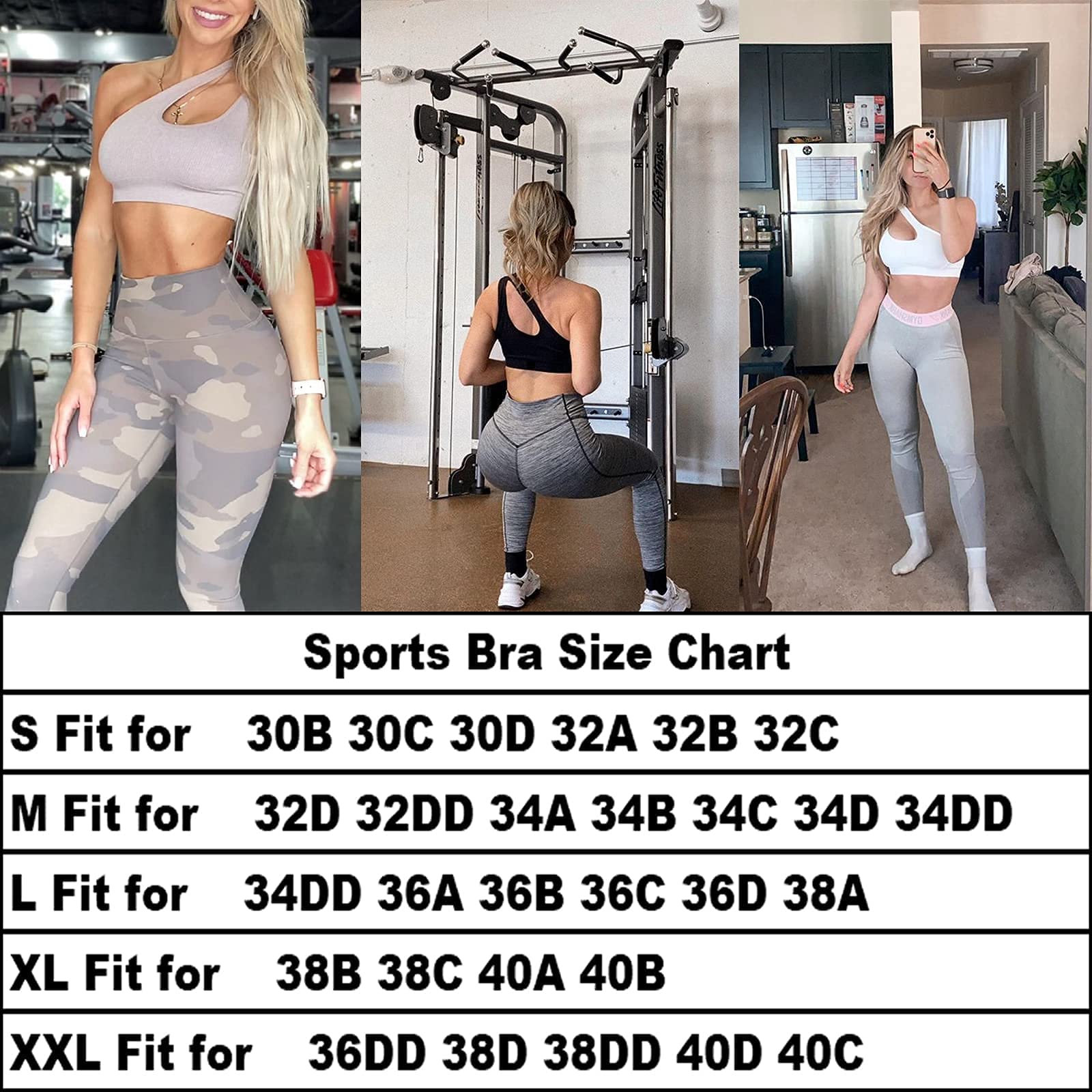MATHACINO Women's One Shoulder Sports Bra - Sexy & Cute Medium Support Workout Top for Yoga, Gym & Running | Perfect for Fitness, Dance & Active Lifestyle