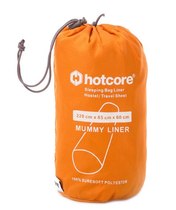 Hotcore Suresoft Mummy Sleeping Bag Liner - Ultra Soft Travel Sheet for Camping, Backpacking & Outdoor Adventures