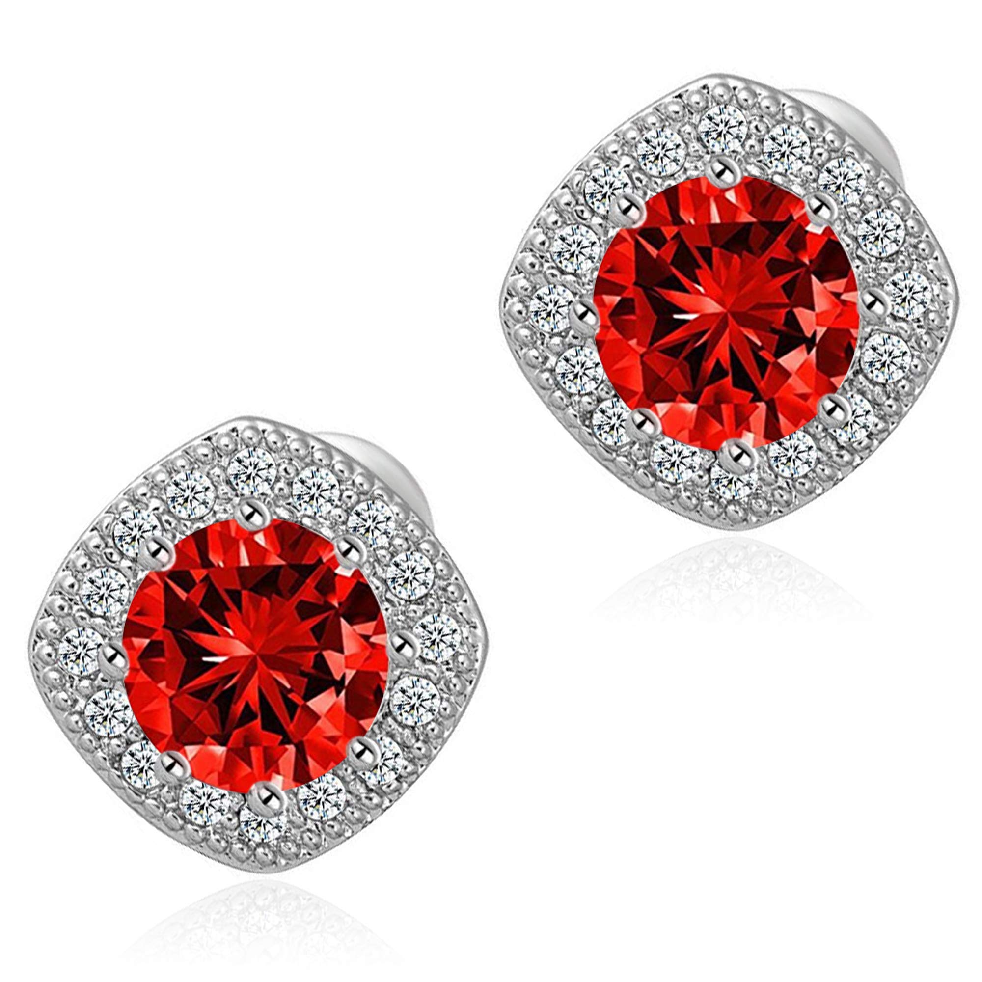 Fashionable Cubic Zirconia Halo Stud Earrings for Women and Men - Perfect for Parties, Weddings, and Everyday Elegance