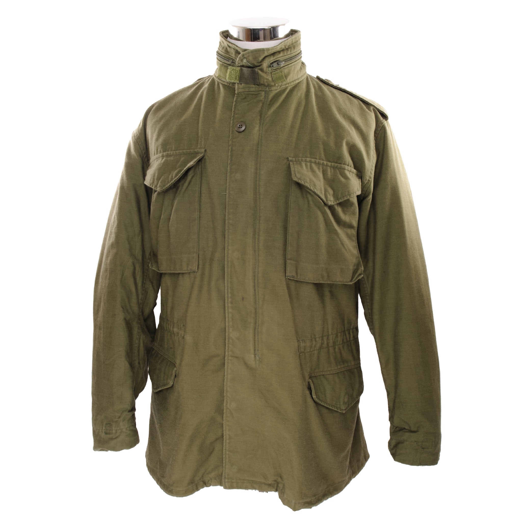 Vintage US Army M-1965 M65 Field Jacket - Medium Long Size (1986) - Military Green Outerwear for Men - Perfect for Outdoor Adventures, Hiking, and Casual Wear