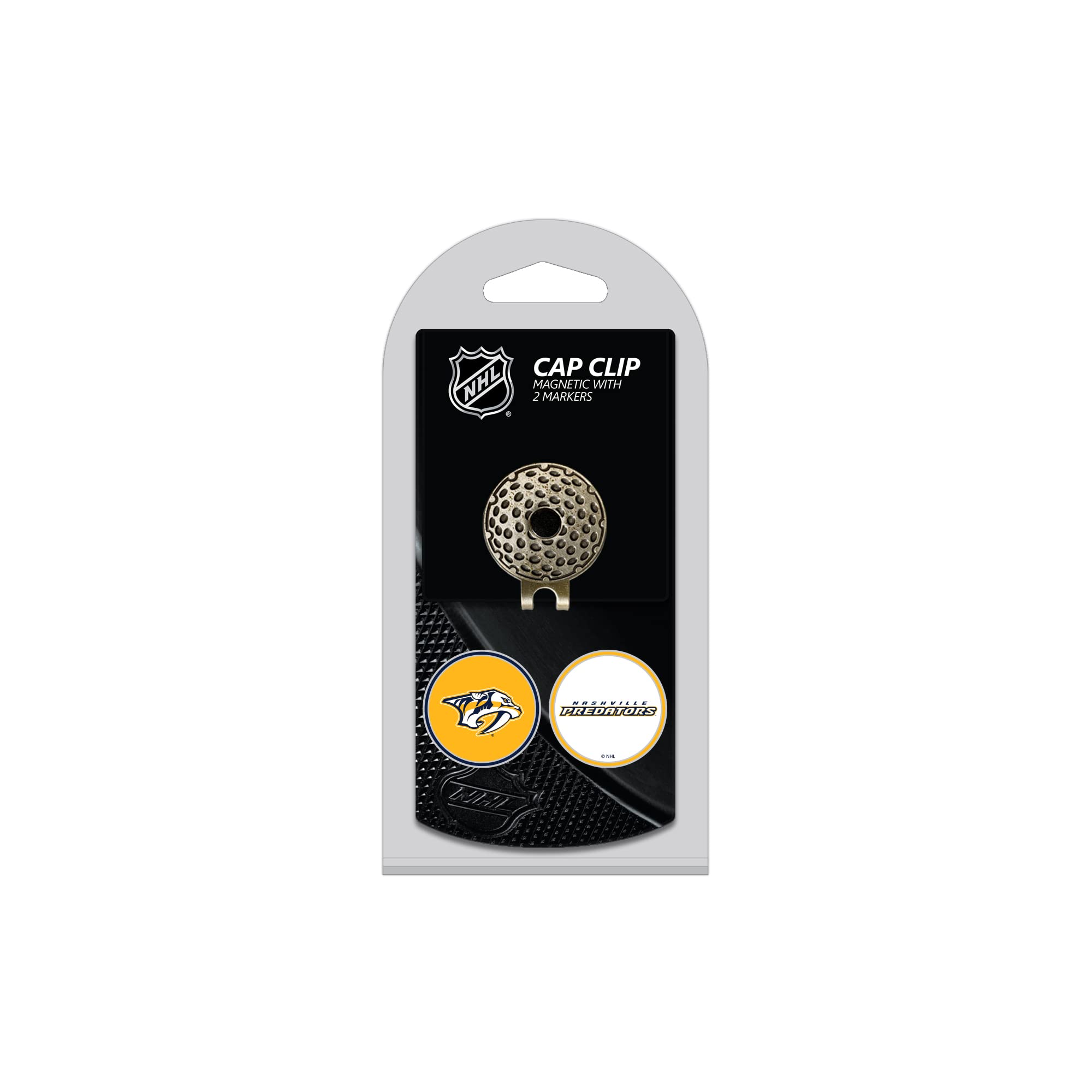 Team Golf NHL Golf Cap Clip with 2 Removable Double-Sided Enamel Magnetic Ball Markers - Easily Attaches to Hats for Golfers & Sports Fans - Perfect for Golf Accessories, Hat Decor & Game Day Gear
