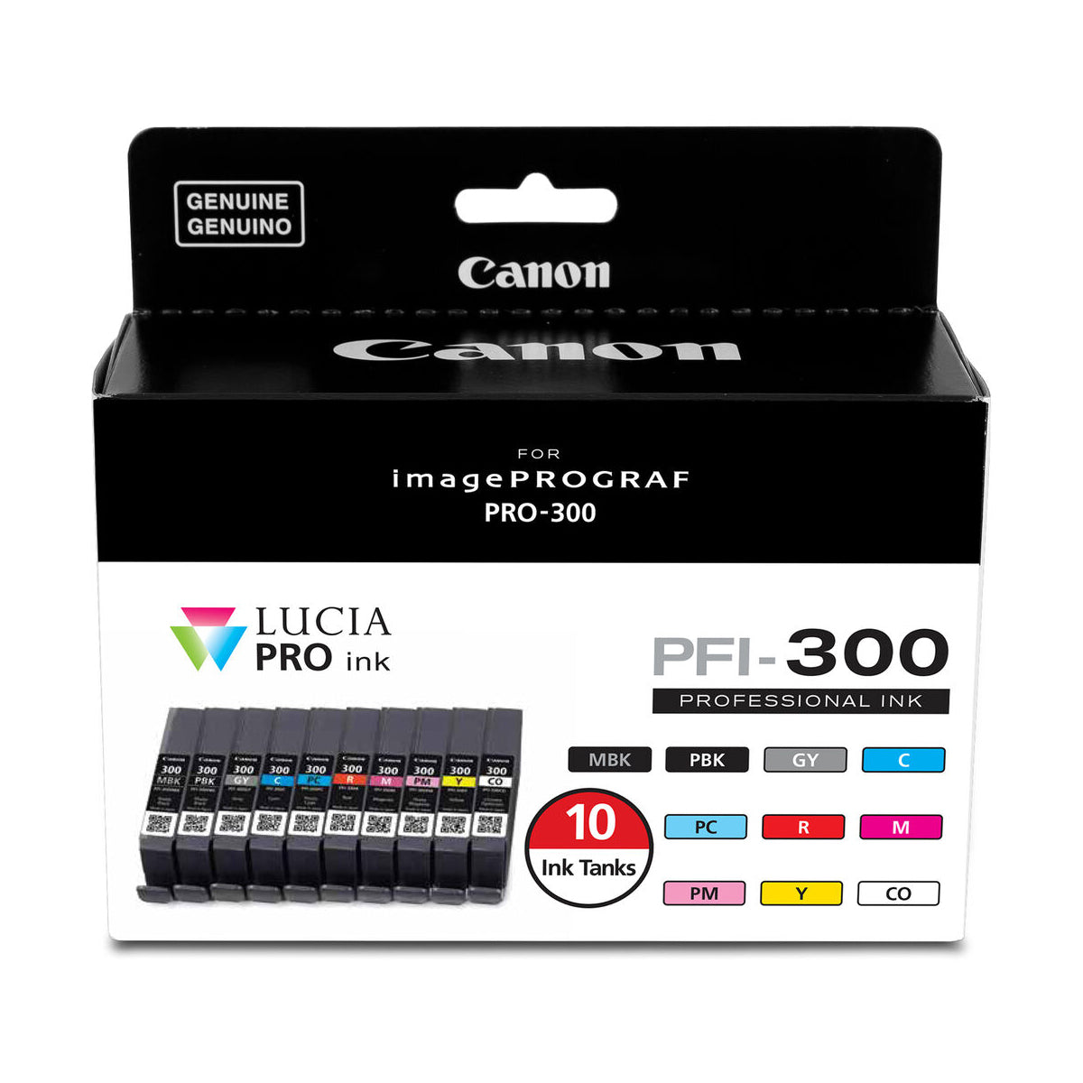 Canon PRO-300 PFI-300 10 Ink Tank Set - High-Quality Ink Refills for Professional Photo Printing | Perfect for Home Studios & Professional Photographers