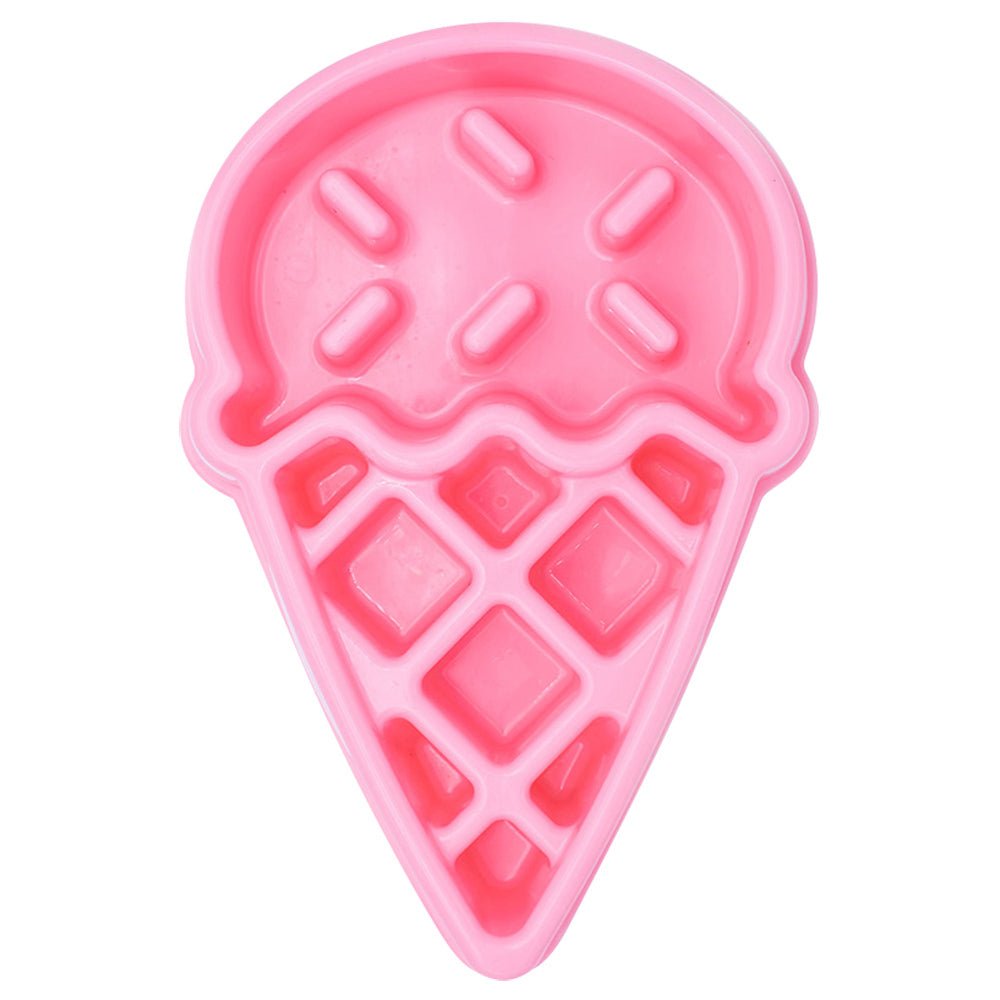 Zippy Paws Happy Bowl Interactive Slow Feeder Dog Bowl - Fun Ice Cream Design for Small & Medium Dogs - Perfect for Mealtime Enrichment & Preventing Bloat