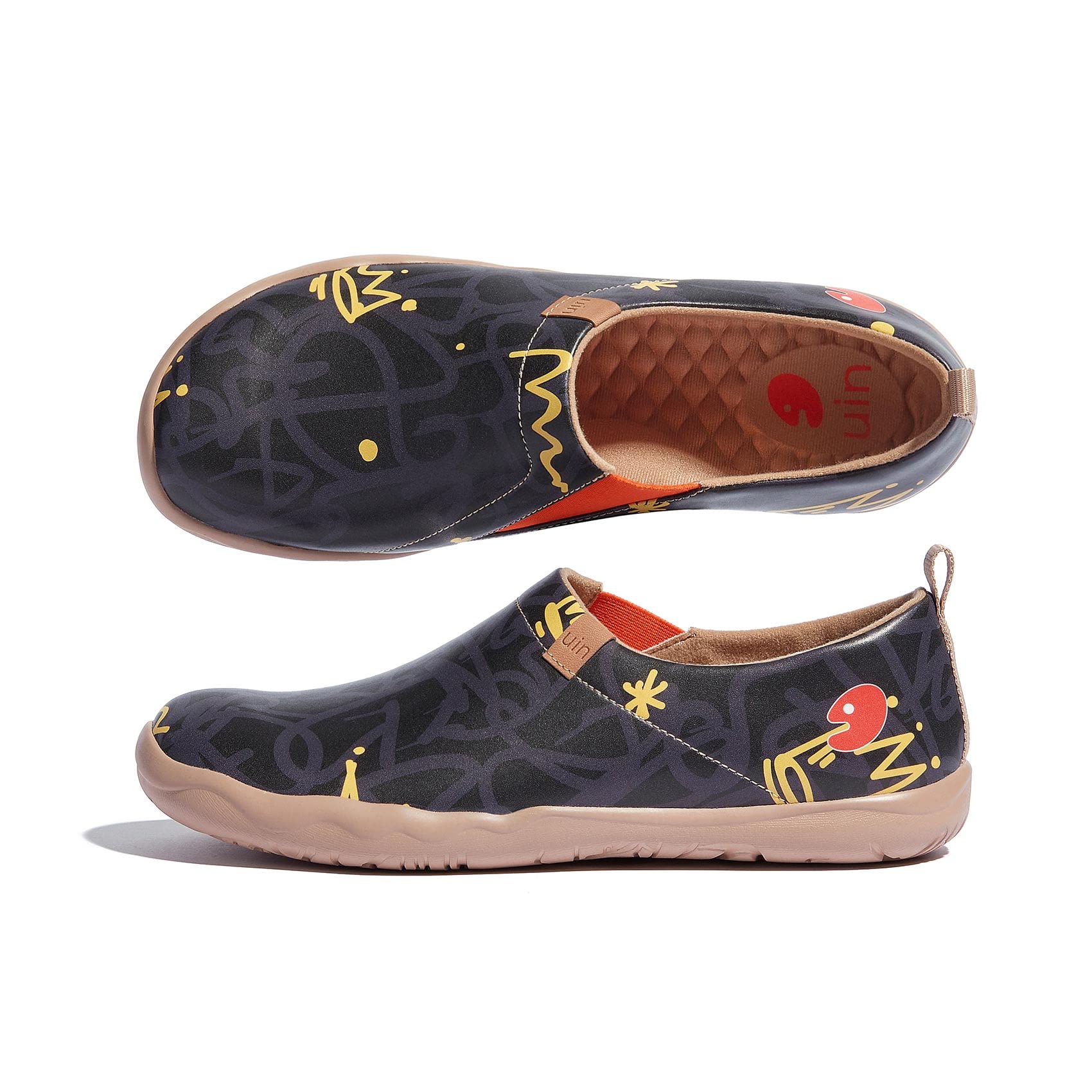 UIN Men's Slip-On Walking Shoes - Lightweight Travel Loafers with Microfiber Upper - Comfortable Casual Sneakers for Walking, Travel & Daily Wear