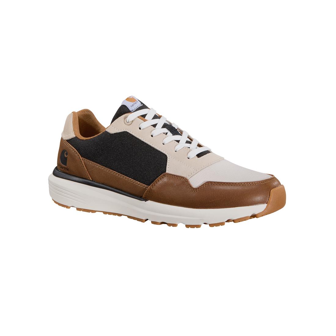 Greenfield ESD Soft Toe Work Sneakers - Brown/White Safety Shoes for Electronics Industry, Cleanroom & Anti-Static Work Environments