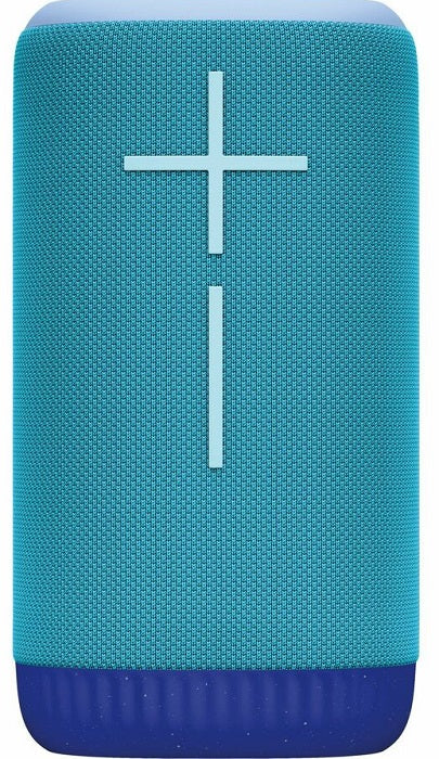 Logitech Ultimate Ears EVERBOOM Waterproof Portable Bluetooth Speaker - Wireless Outdoor Speaker with 20-Hour Battery Life (Black/Blue) - Perfect for Beach, Pool, Camping & Travel