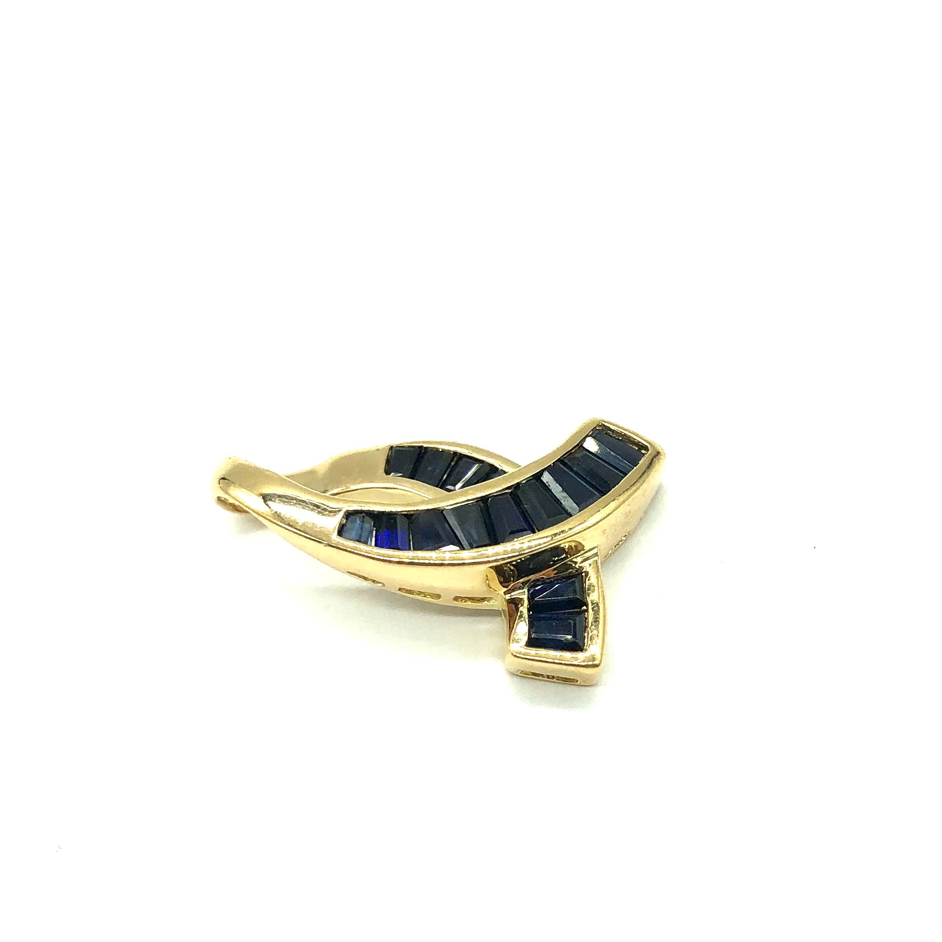 14K Gold & Sapphire Slide Pendant Necklace - Elegant Dainty Jewelry for Women - Perfect for Everyday Wear, Parties & Special Occasions