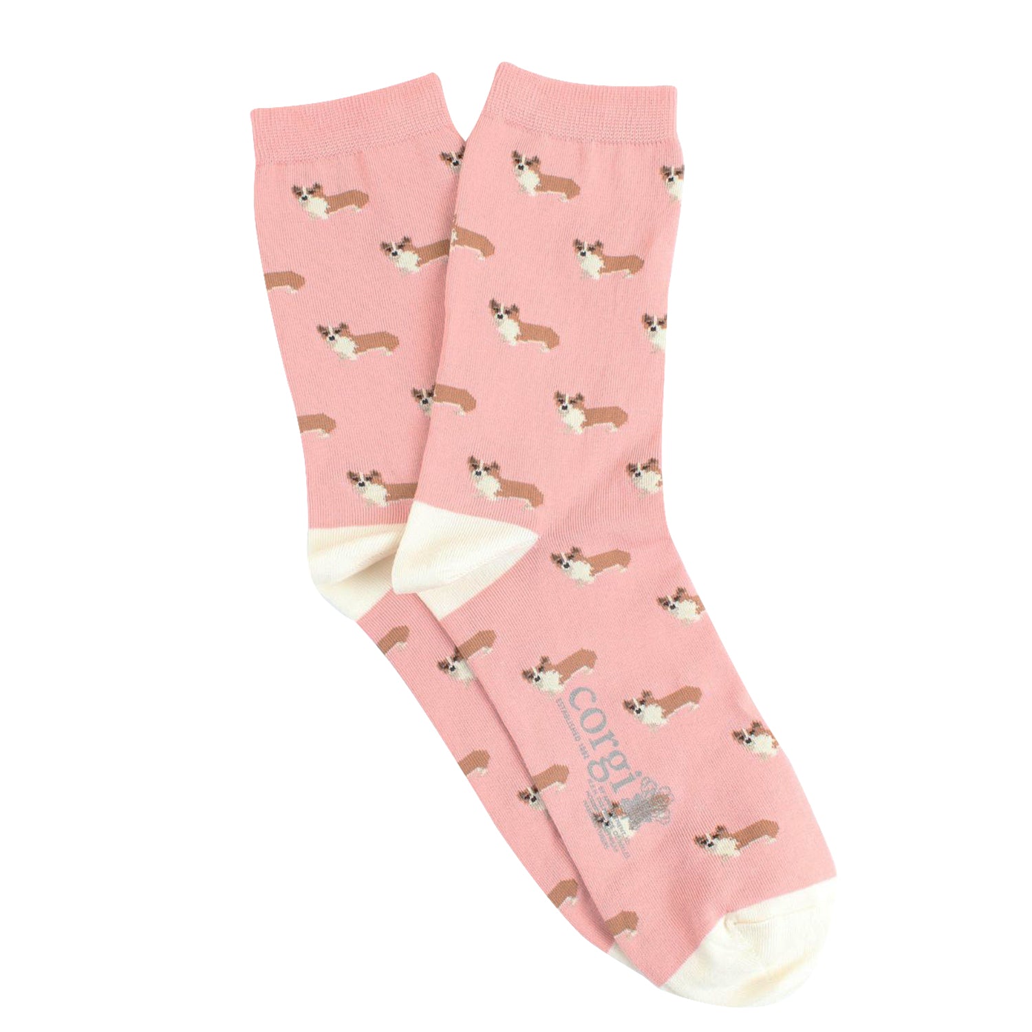 Cute Women's Corgi Dog Print Cotton Socks - Comfortable Ankle Socks for Dog Lovers, Gifts & Casual Wear