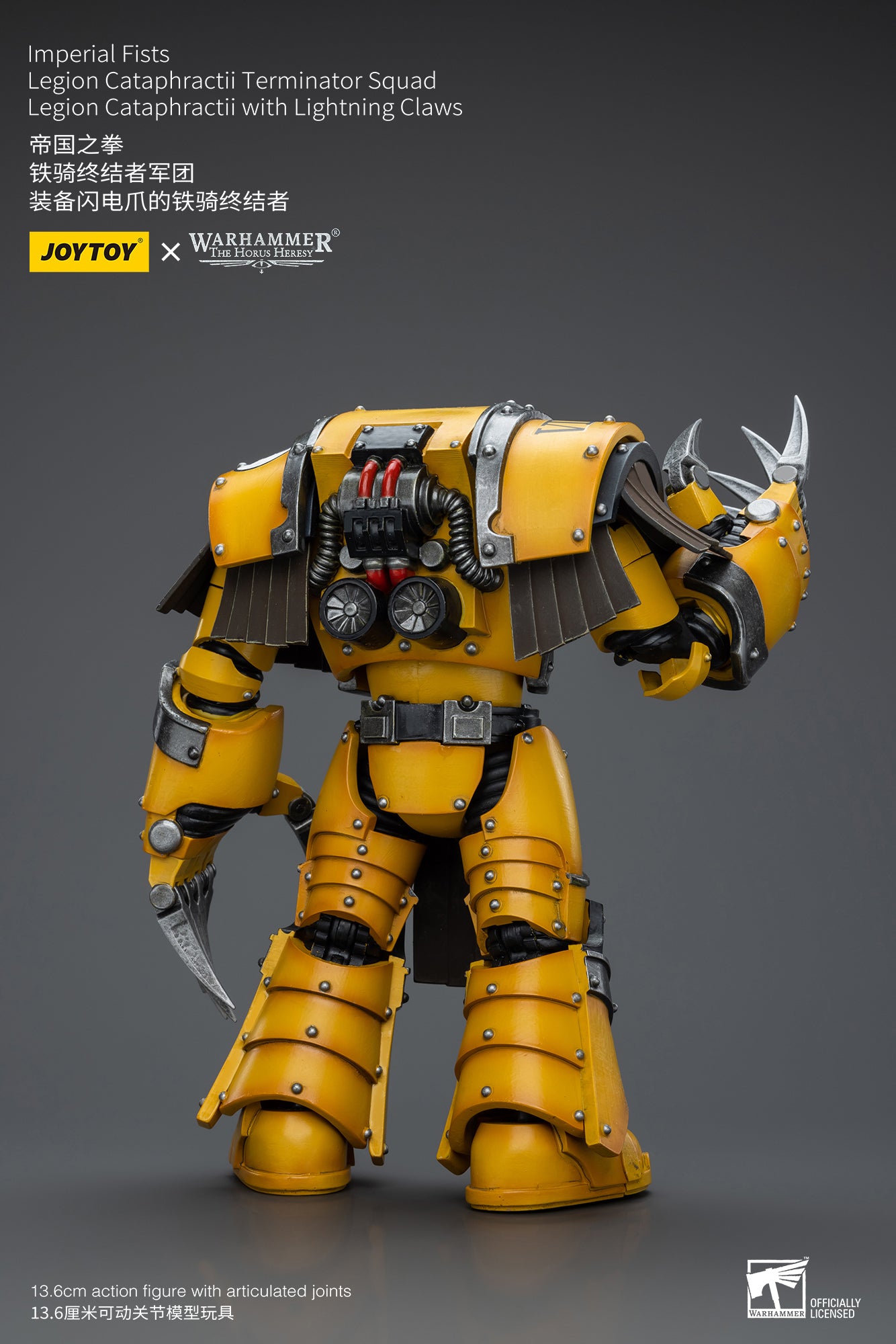 1/18 Scale JOYTOY Warhammer The Horus Heresy Imperial Fists Legion Cataphractii Terminator Squad Action Figures - Perfect for Collectors, Wargaming & Display