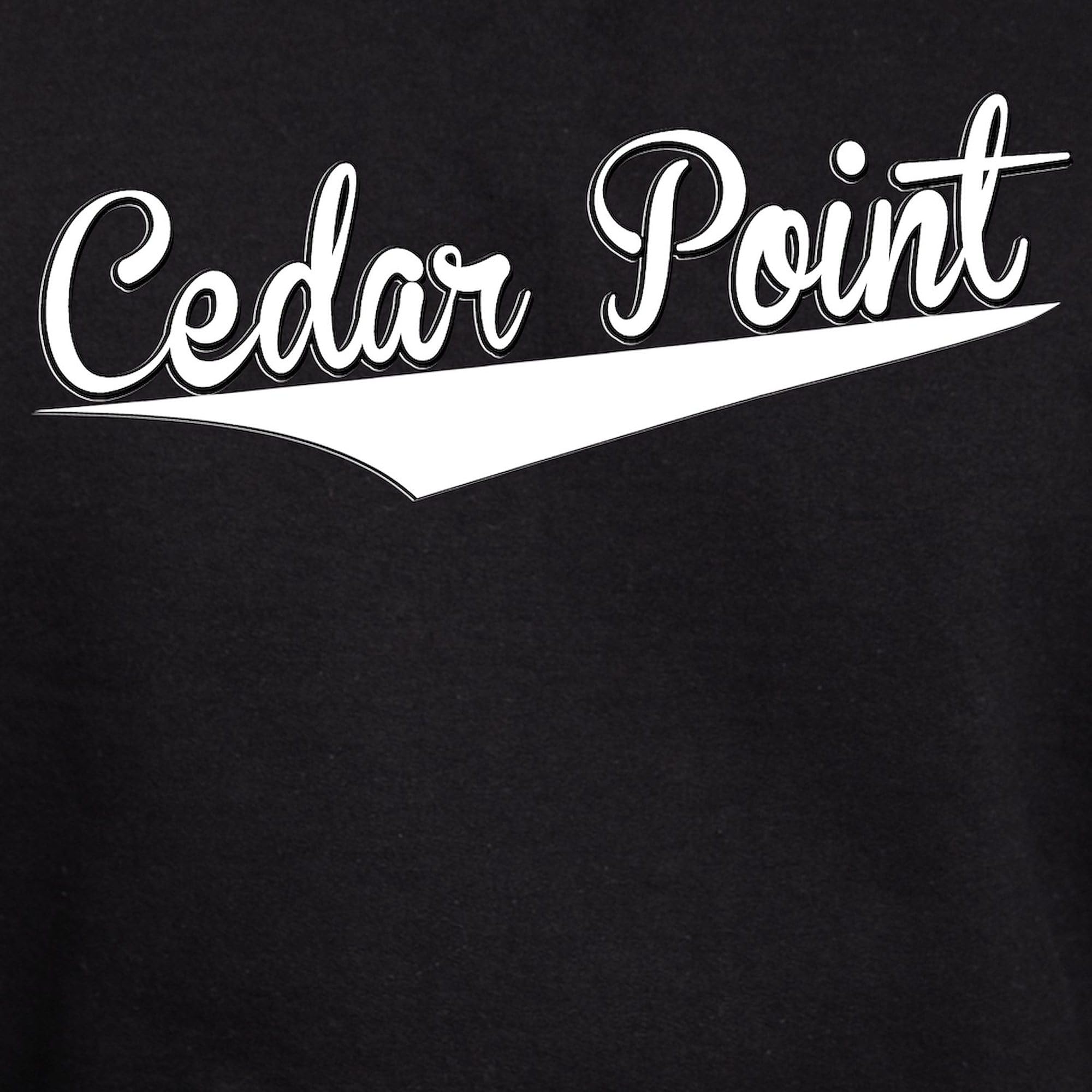 **Cedar Point Retro Men's Hoodie - Dark Regular Fit Pullover Sweatshirt for Casual Wear & Theme Park Outings**