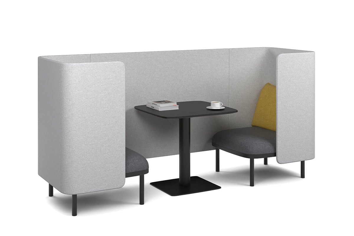 Comfortable Two Single Seater Privacy Pod Booth for Office, Library & Home - Soundproof Workstation with Adjustable Lighting
