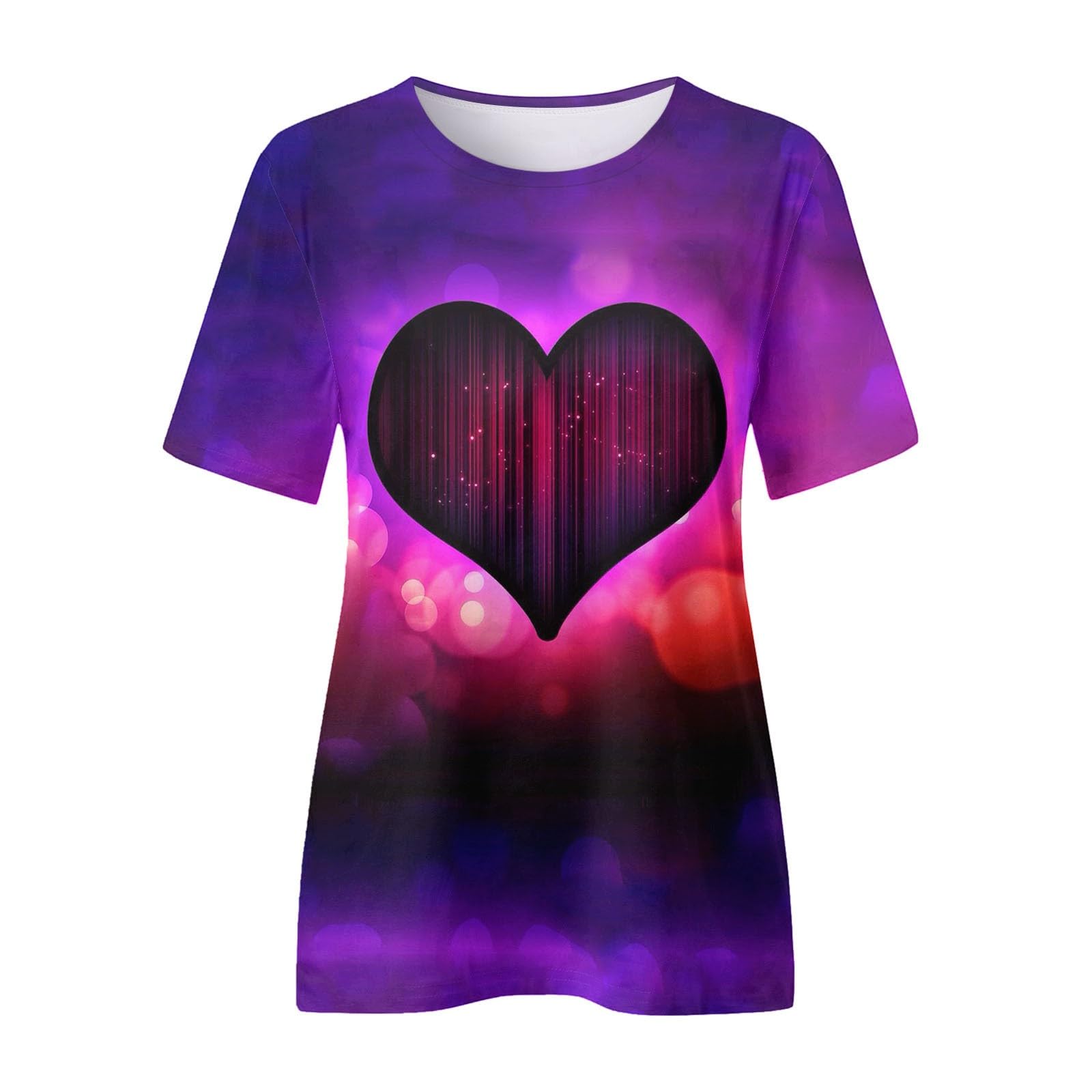 Trendy 2025 Women's Spring Round Neck Short Sleeve Tops | Valentine's Day Outfits & Going Out Blouses | Casual Date Night, Party Wear & Spring Fashion