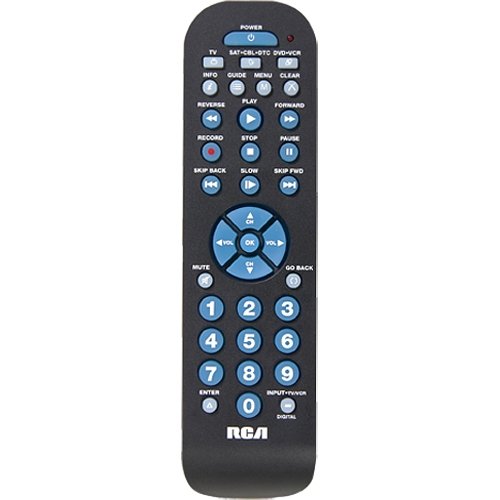 RCA RCR3273R Universal Remote Control - Compatible with Digital Video Players, DVD Players, TVs, Cable Boxes, Converter Boxes, Satellite Receivers & VCRs | Easy Setup for Home Entertainment Systems | Perfect for Living Room, Bedroom & Home Theater Use