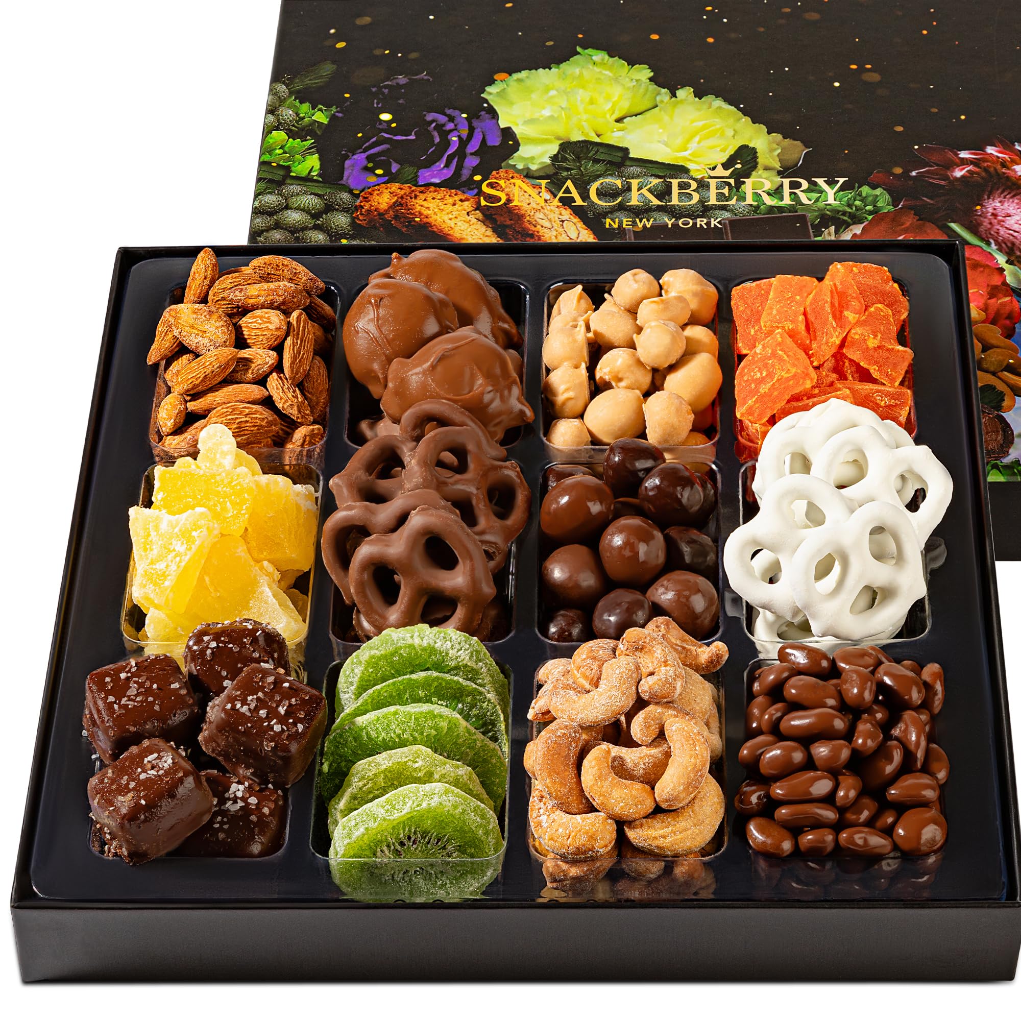 Luxury Chocolate & Dried Fruit Gift Box - Gourmet Chocolate Covered Treats with Premium Dried Fruits - Perfect for Holidays, Birthdays, Corporate Gifts & Special Occasions - Elegant Gift for Valentine's Day, Christmas & Anniversary Celebrations
